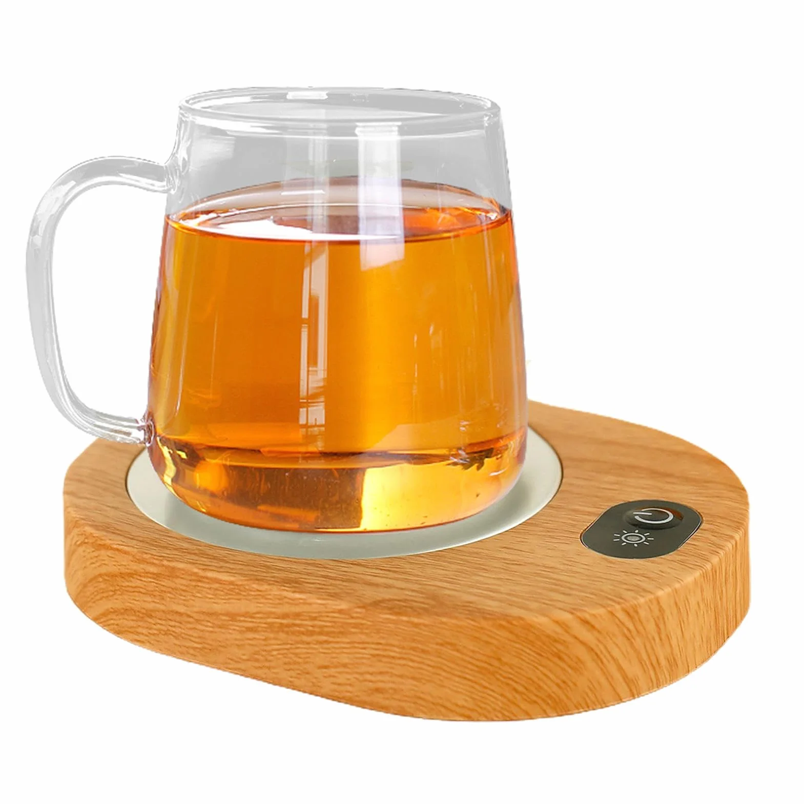 Scalda tazza da caffè, Scaldabicchieri a grano ricaricabile USB, Riscaldatore di tazza di legno sicuro, Pad elettrico della tazza di tè, Pad caldo della tazza di tè elettrico, Comodo sottobicchiere