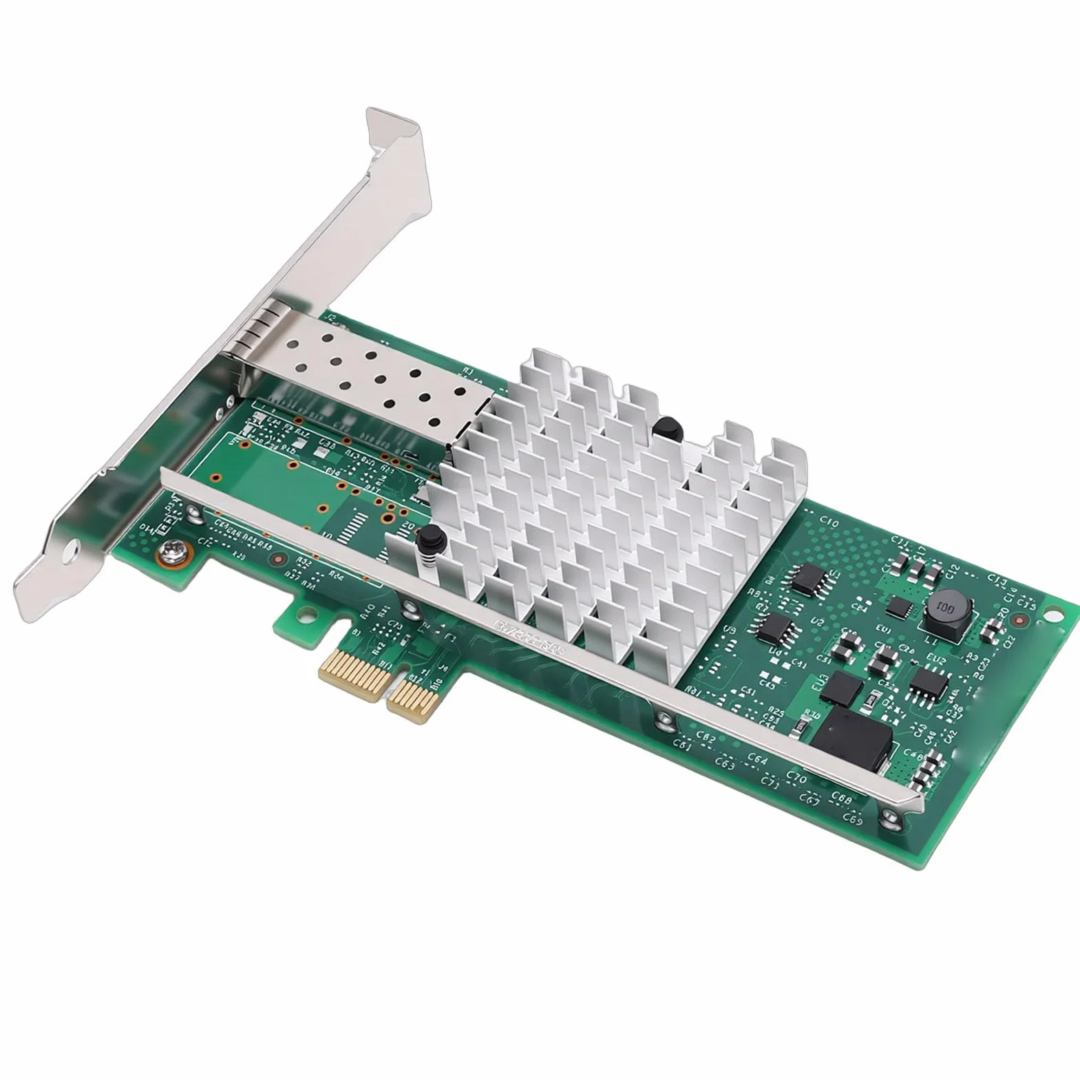 Tangxi Scheda di Rete PCIE2.0 X1 da 10 Gb, Supporto Adattatore Ethernet da 10 Gb per Adattatore Scheda di Rete in Fibra Chip 82599EN per Vista 7 8 8.1 10