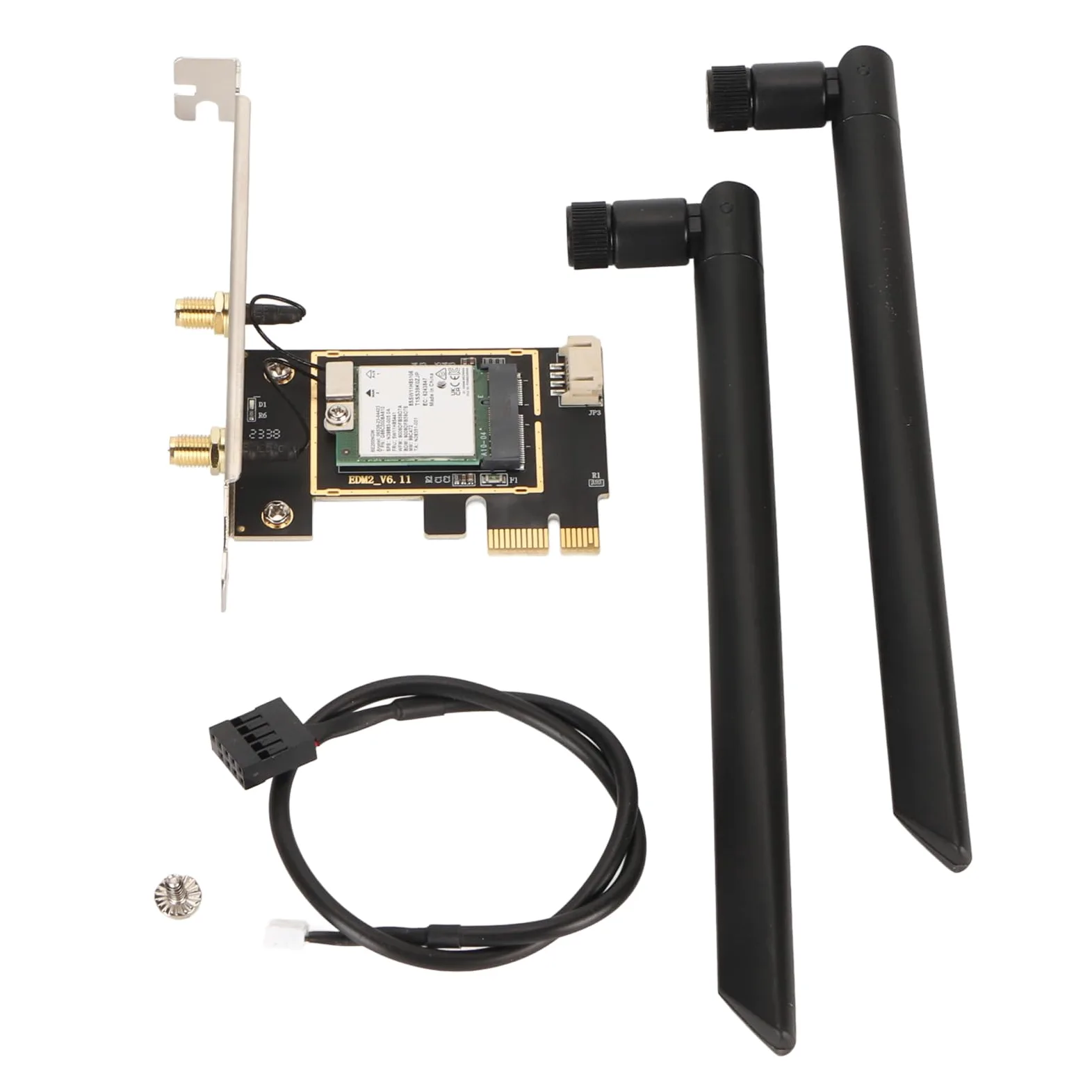 Scheda WiFi PCIe a 3 Bande Scheda Adattatore di Rete Wireless a Installazione Rapida 8774Mbps per PC 10 11, Facile da Usare per Computer Desktop