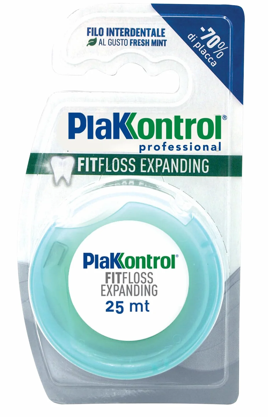 Plakkontrol® Fit Floss Expanding filo interdentale espandibile cerato gusto fresh mint 1 pz 30 g