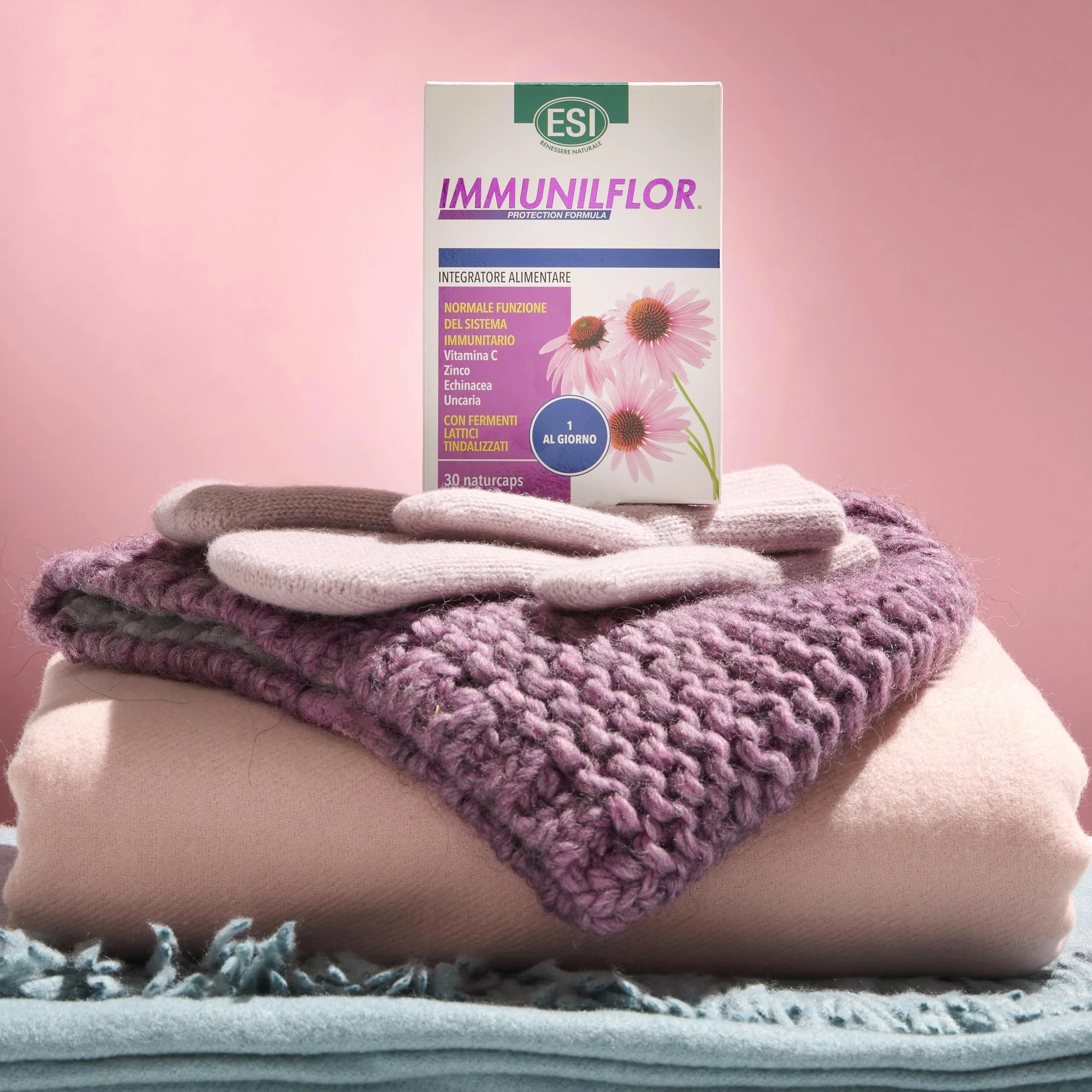 ESI Immuniflor Integratore Alimentare Fermenti Lattici Vitamina C 30 Naturcaps Difese Immunitarie Senza Glutine