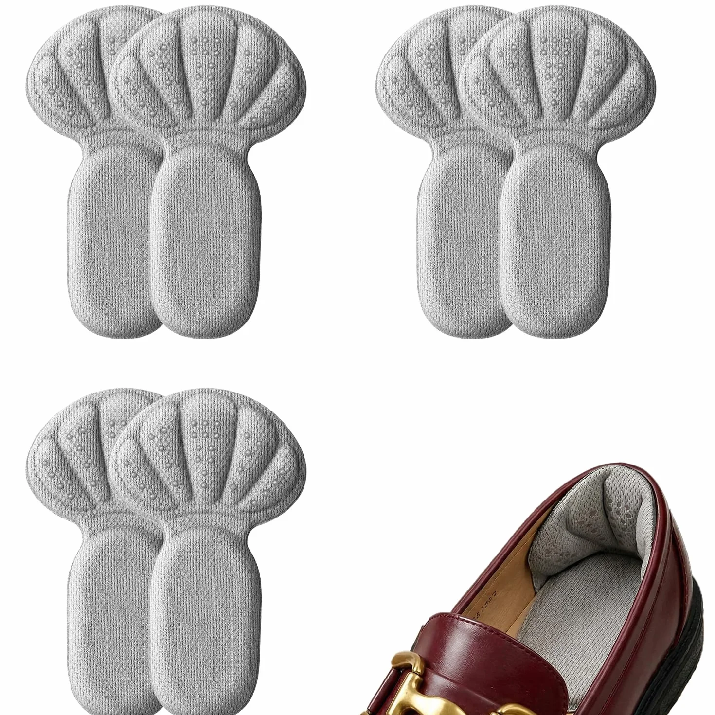 Cuscinetti per tallone per scarpe in memory foam autoadesivi antiscivolo riutilizzabili 3 paia