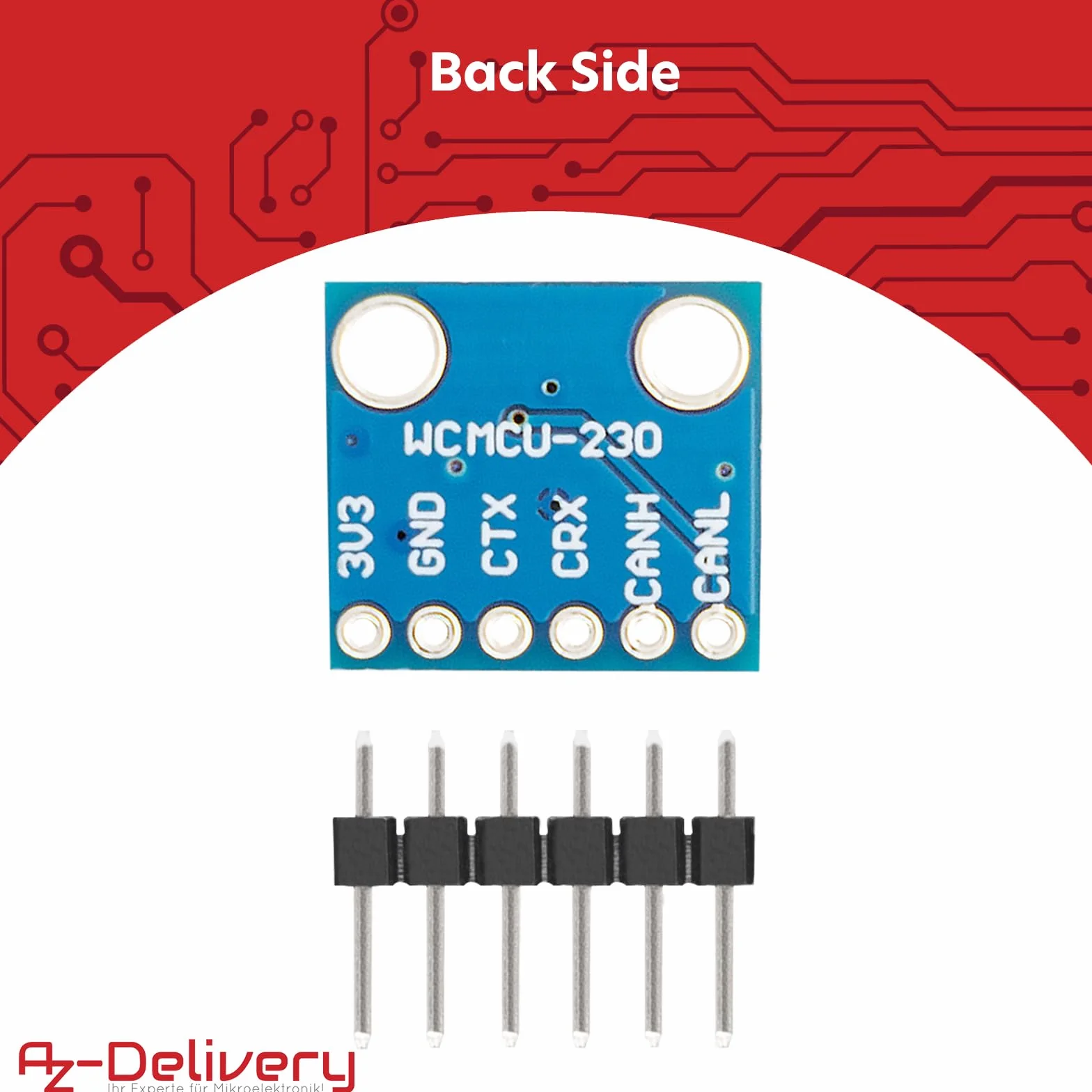 AZDelivery 5 schede ricetrasmettitori CAN-Bus Breakout – Strato fisico ad alta velocità, VP230, compatibile con ISO 11898-2 Standard