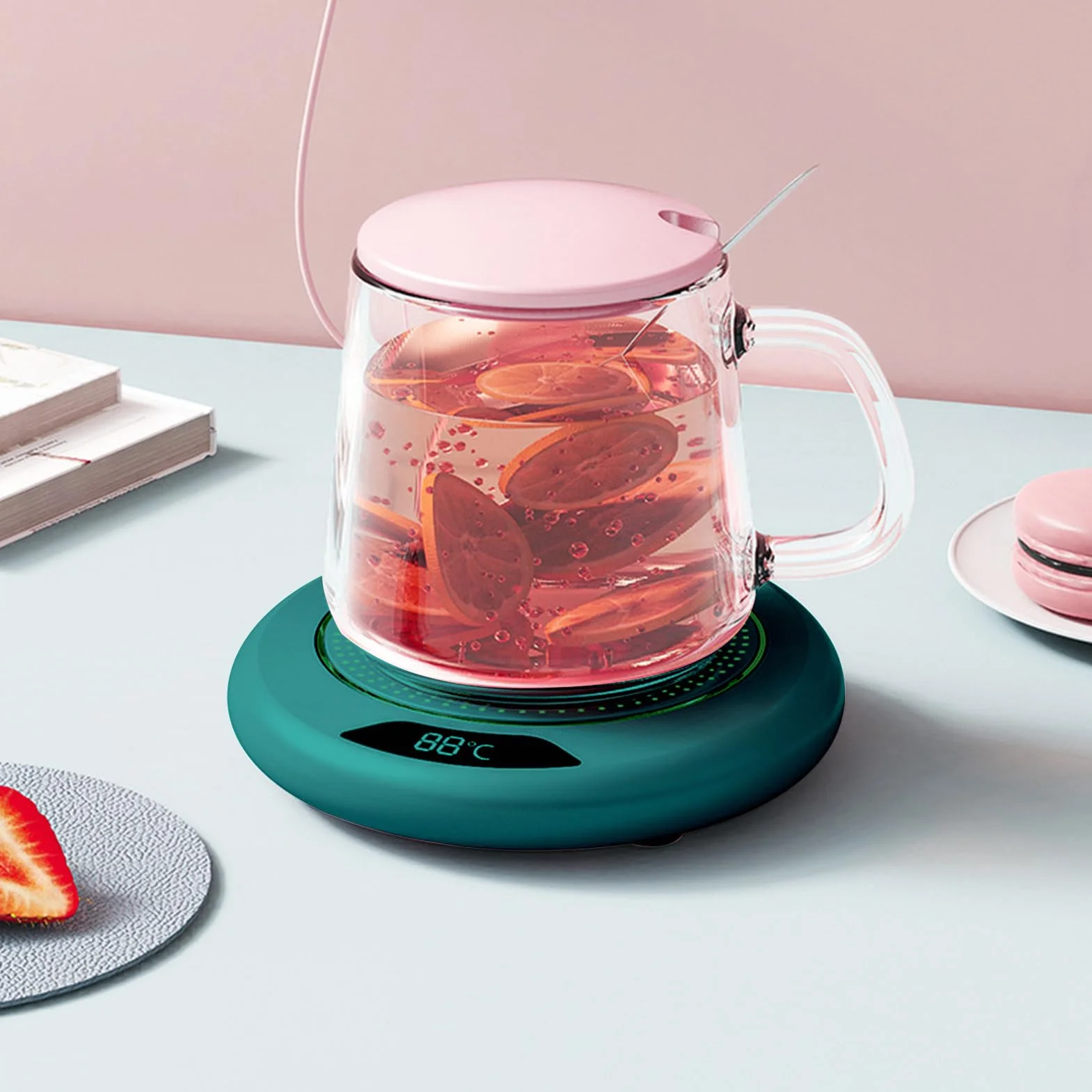 Scaldacaffè | 3 Livelli Temperatura Piastra Riscaldante USB Intelligente 20W | Dispositivo Riscaldante Per Cucina Sala Da Pranzo Regalo Casa - Accessorio Alimentare Termico per Bevande Calde