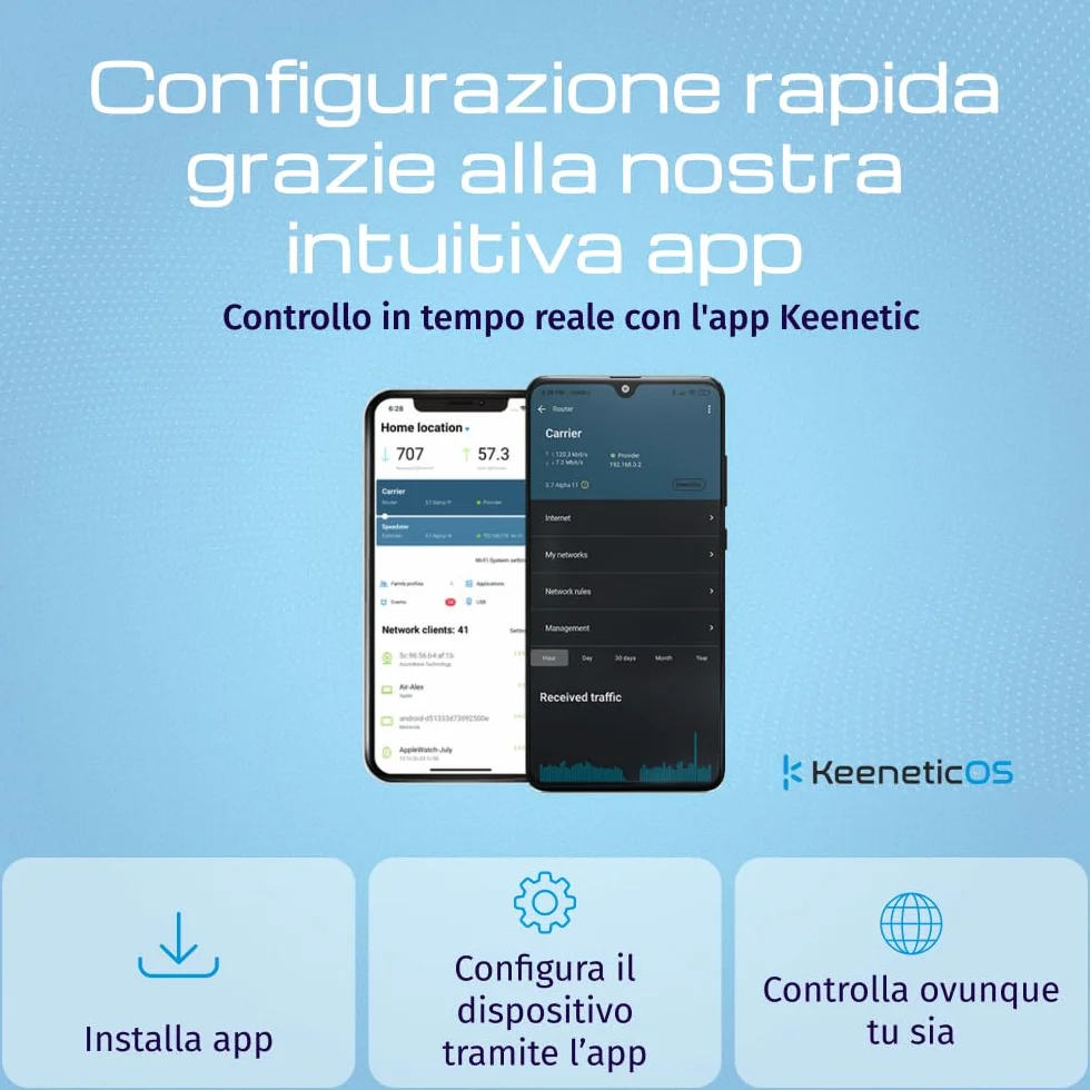 Keenetic Buddy 4 Range Extender Wi-Fi N300 con funzionalità Mesh e porta Fast Ethernet
