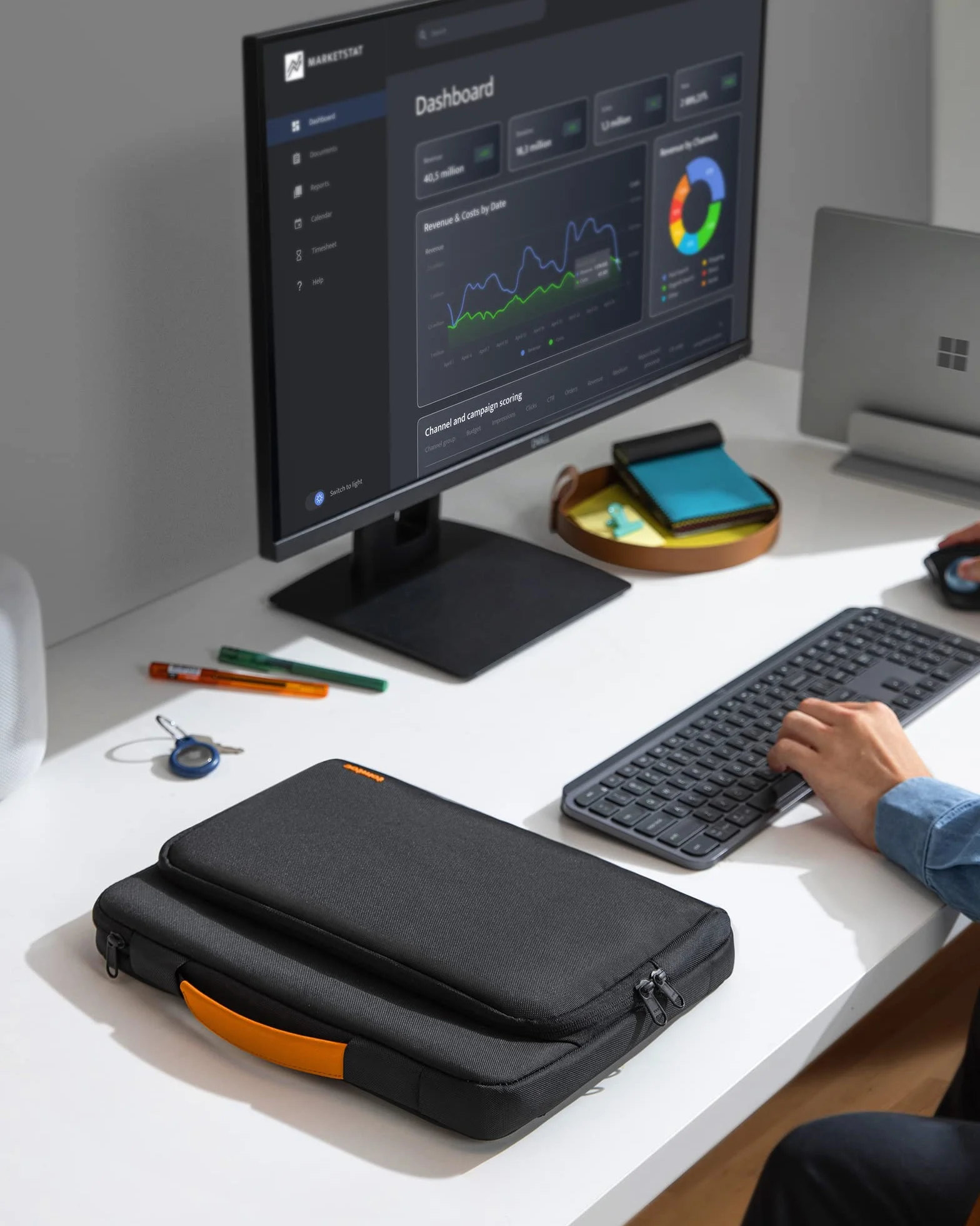 tomtoc Custodia protettiva a 360° per Lenovo, HP, ASUS, Dell, Acer Notebook Ultrabook, impermeabile, antiurto, con tasca per accessori Vivobook/Zenbook 14, colore nero