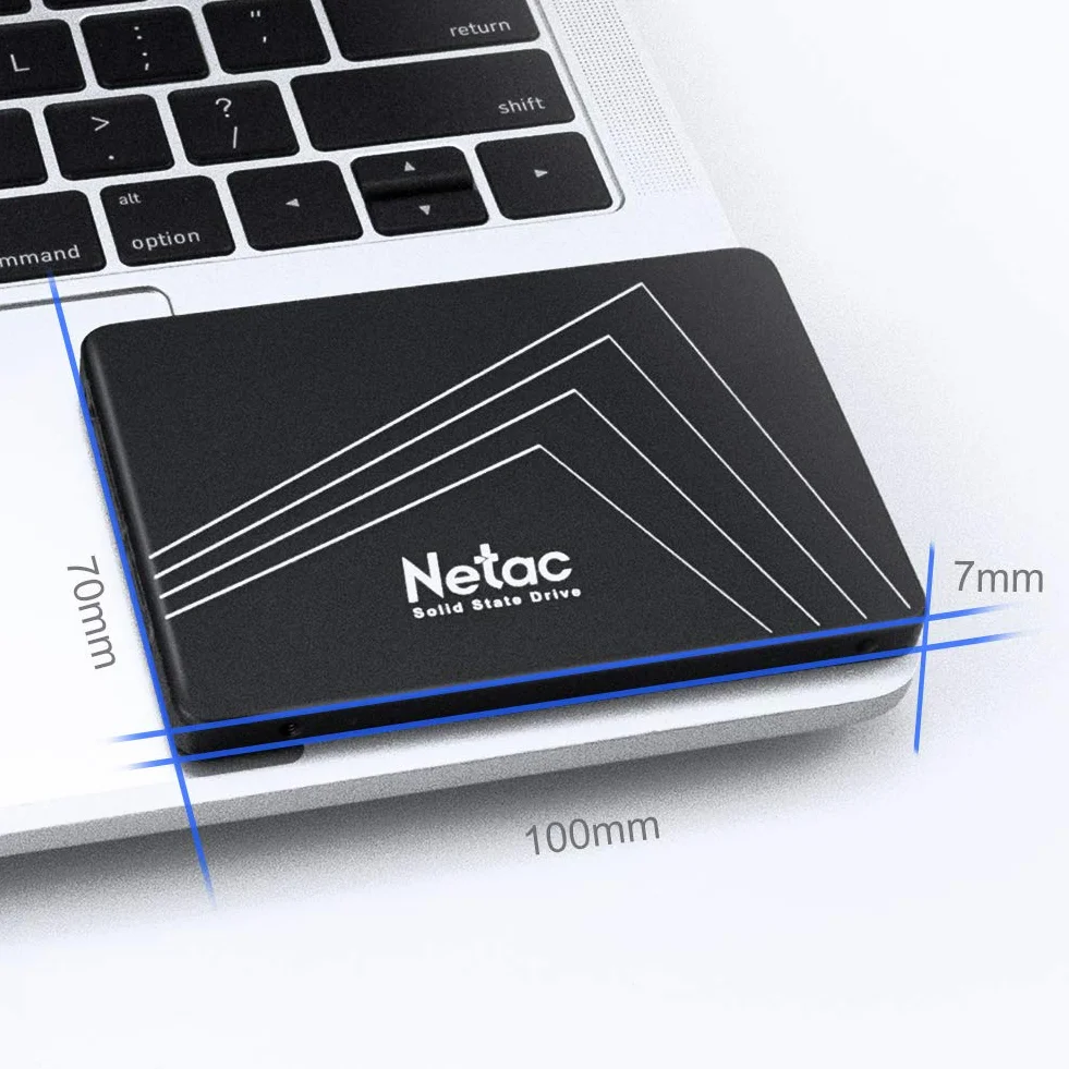 Netac SSD integrato 2TB, Unità a stato solido interna (3D NAND, SATAIII, 2,5''), Applica a Notebook computer, PC, loading game, SSD