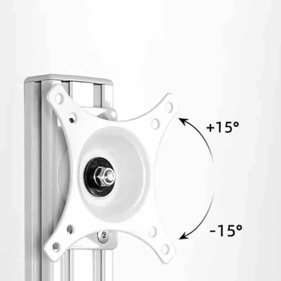 Braccio Monitor Supporto for Monitor a Parete con Braccio Singolo e Vassoio for Schermo Singolo da 15 a 27 Pollici Supporto Monitor