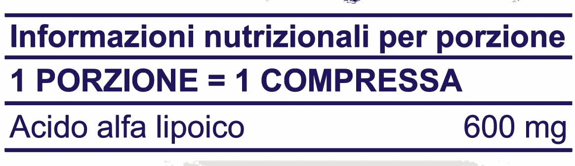 PROLABS Acido Alfa Lipoico ALA 600 mg 90 Compresse Antiossidante Vegan