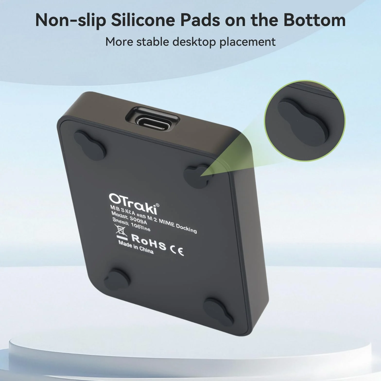 OTraki Docking Station M.2 NVMe SATA 10Gbps USB 3.1 Gen 2 Adapter M-Key B+M Key Dual Protocol 2230 2242 2260 2280