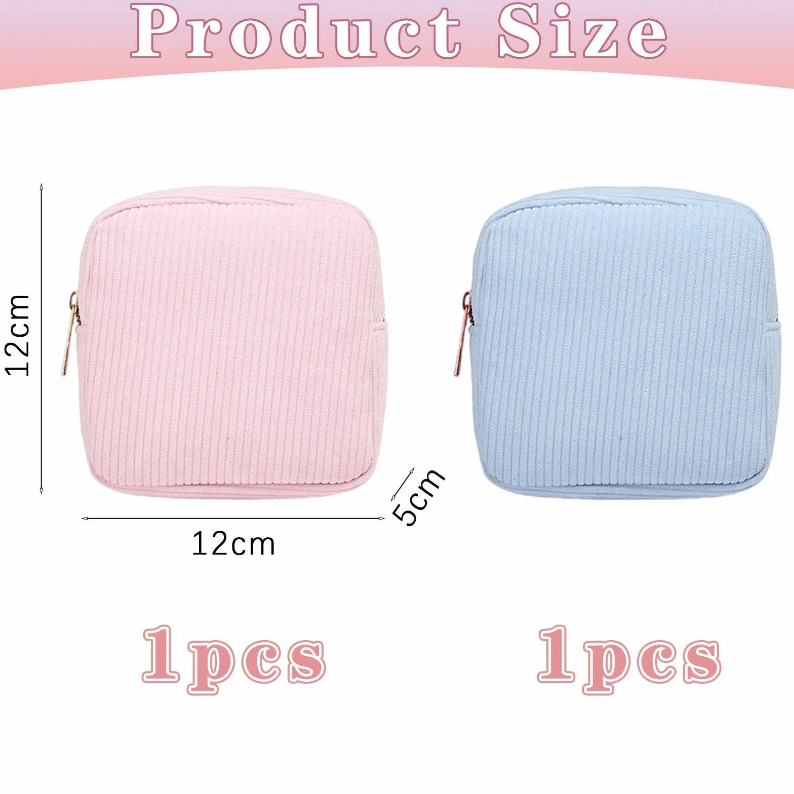 Set di 2 sacchetti per asciugamani igienici, mini borsa portaoggetti portatile da donna
