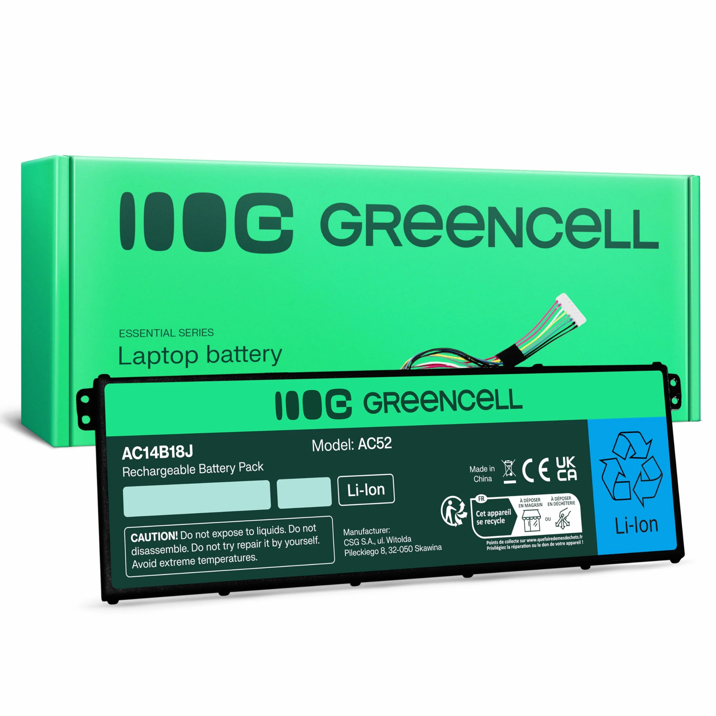 Green Cell AC14B13J AC14B18J Batteria per Portatile Acer Aspire ES1-111M ES1-131 ES1-521 ES1-522 ES1-531 ES1-533 ES1-571 ES1-731 ES1-731G, Acer Chromebook 11 CB3-111 13 CB5-311, Extensa 2519