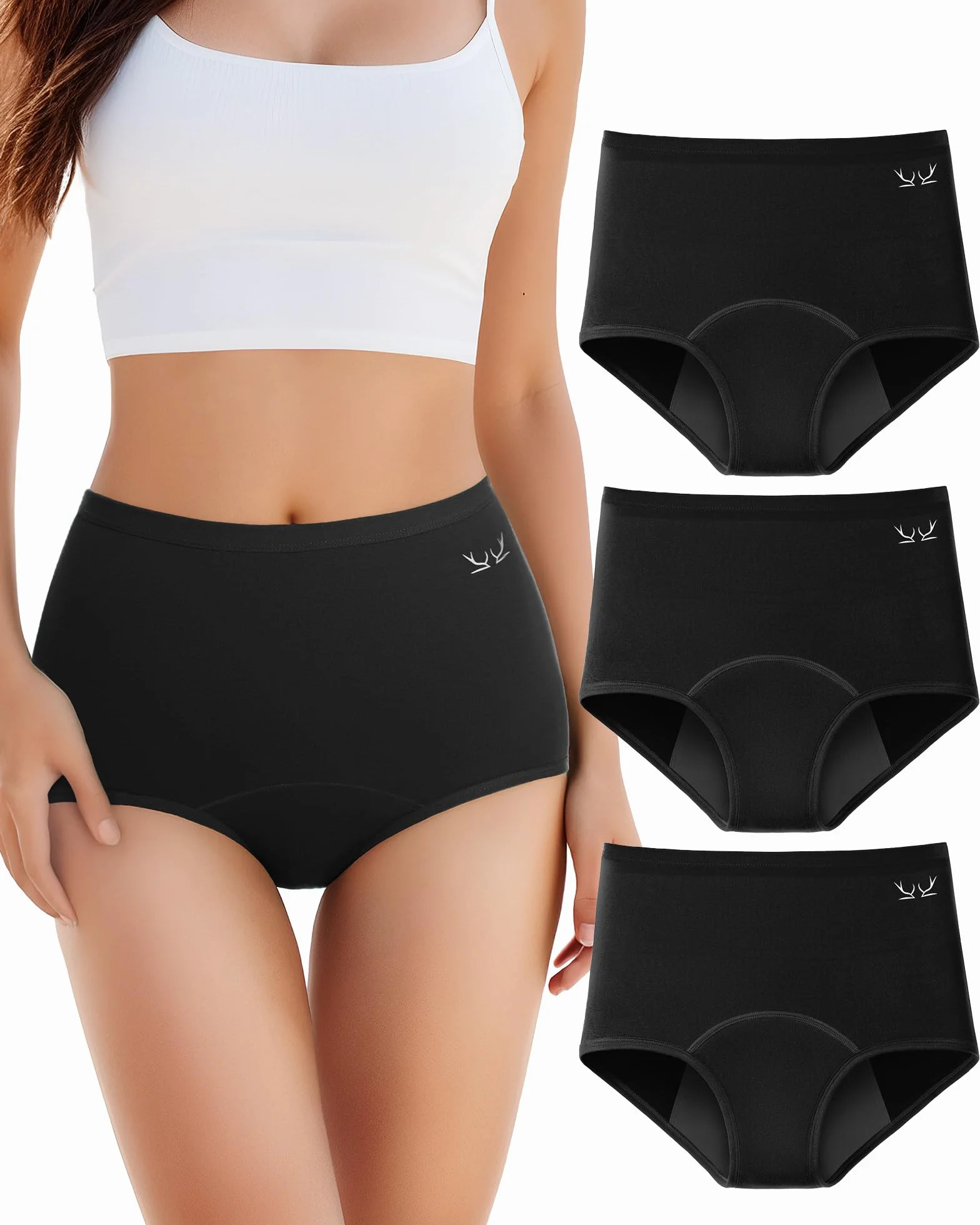 Mutande Mestruali Donna Assorbenti Cotone 3 Pezzi TANSTC