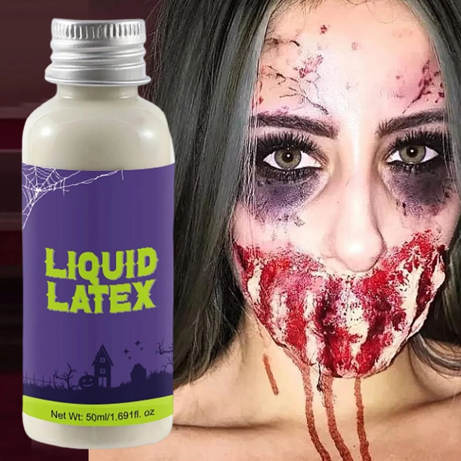 Trucco Liquido In Lattice Fx 50 Ml Formula Ad Asciugatura Rapida Per Bodypaint Viso Cosplay Halloween Teatro
