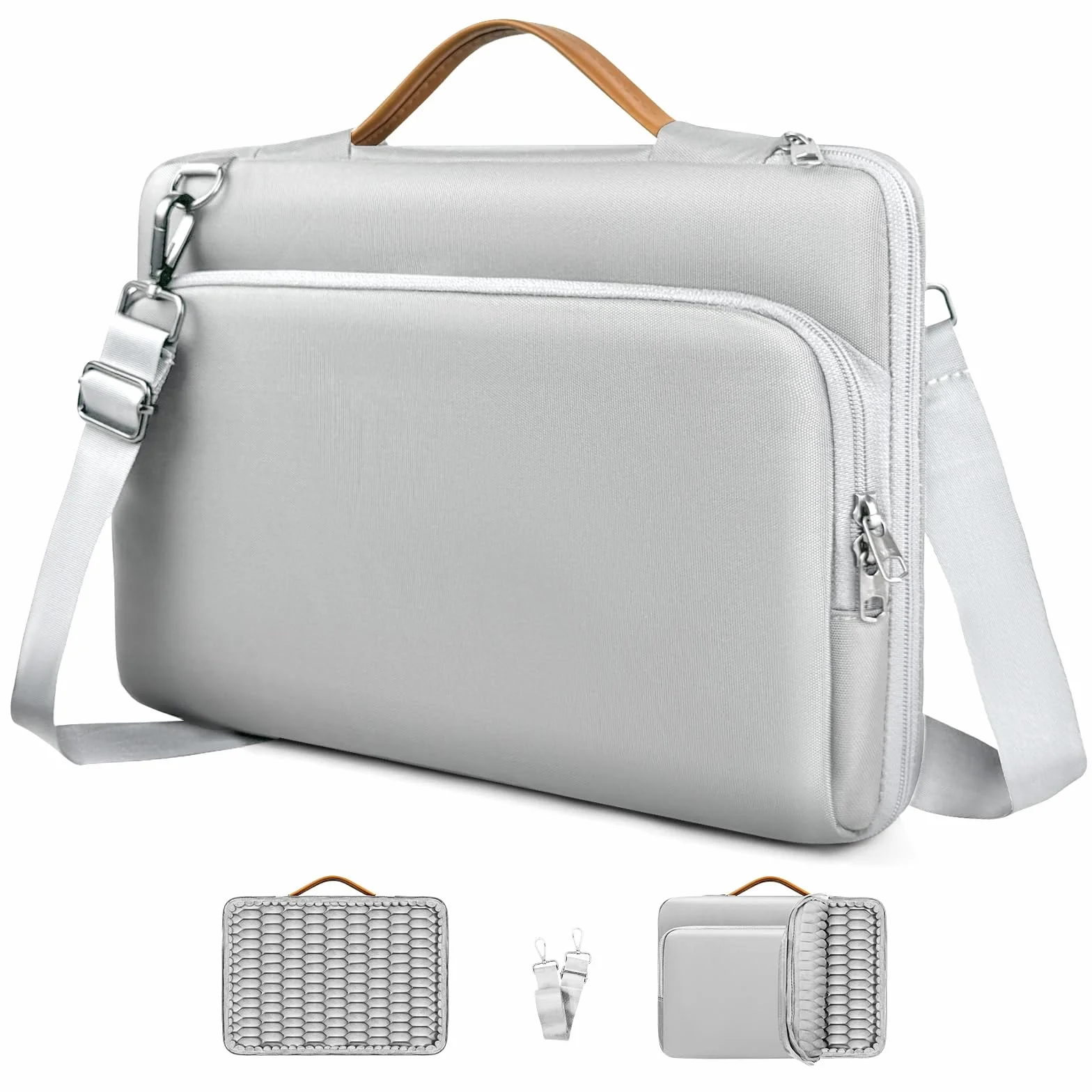 NIMOSA Porta pc Portatile Borsa Pc 15.6 Pollici con Protezione a Cuscini d'Aria - Impermeabile, Zip YKK Borse laptop per Porta MacBook Pro/Air, per Laptop In Viaggio d'Affari