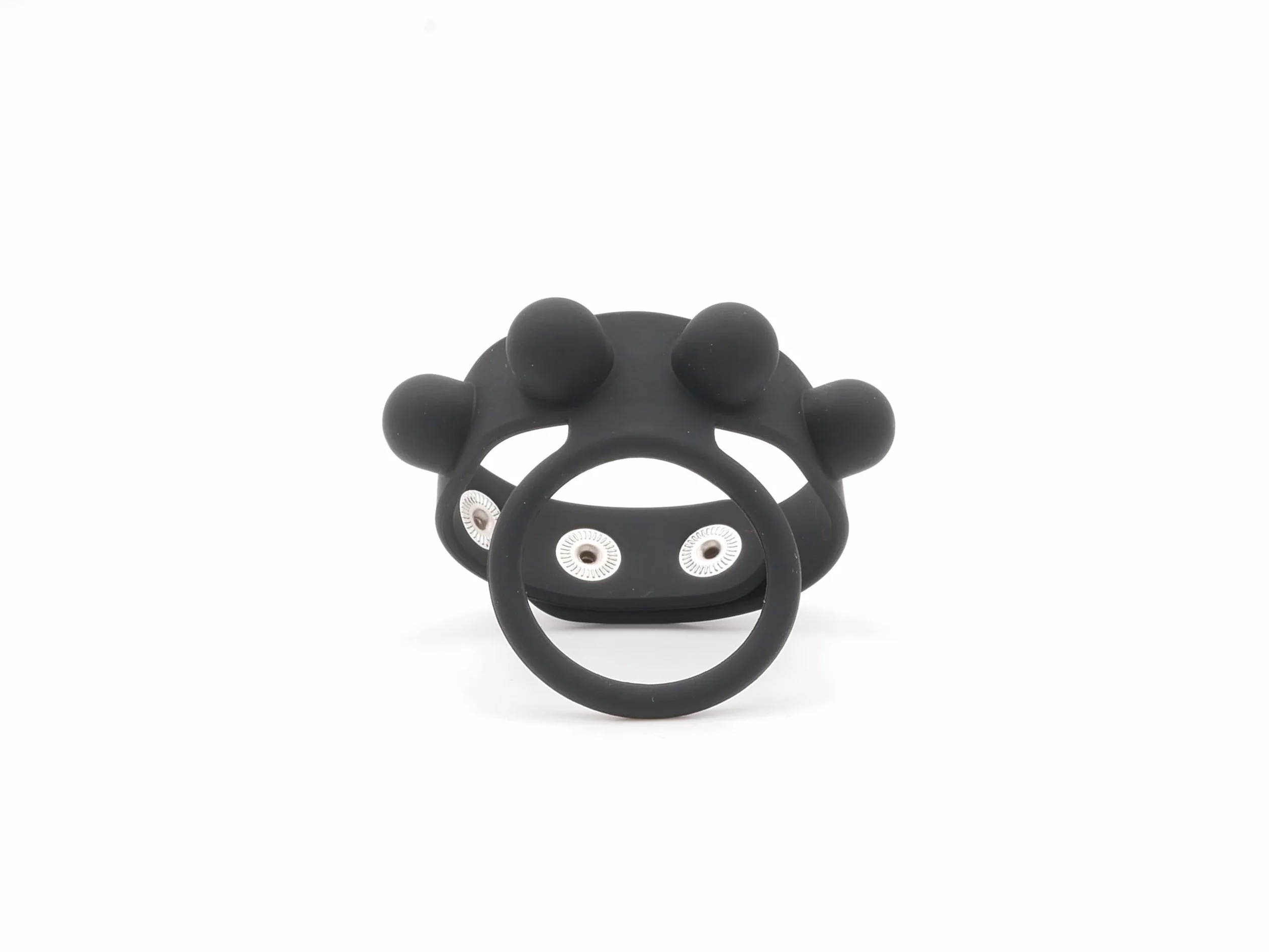 BONDAGERIE® Anello per corpo uomo ritardante in silicone medico con sfere stimolanti