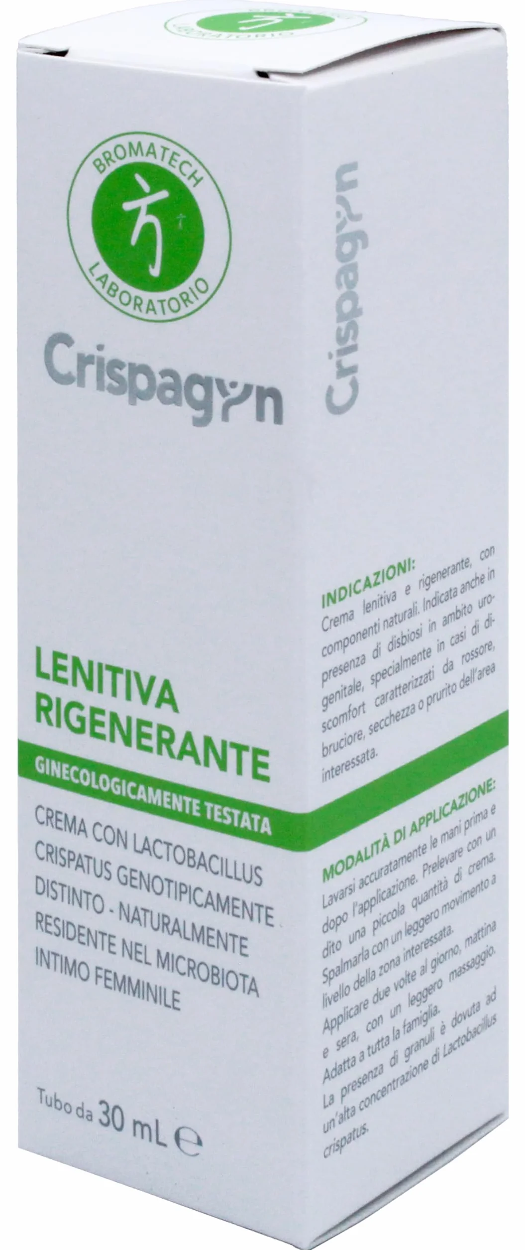 BROMATECH Crispagyn Crema Lenitiva Rigenerante Con Lactobacillus Crispatus 30 Millilitri