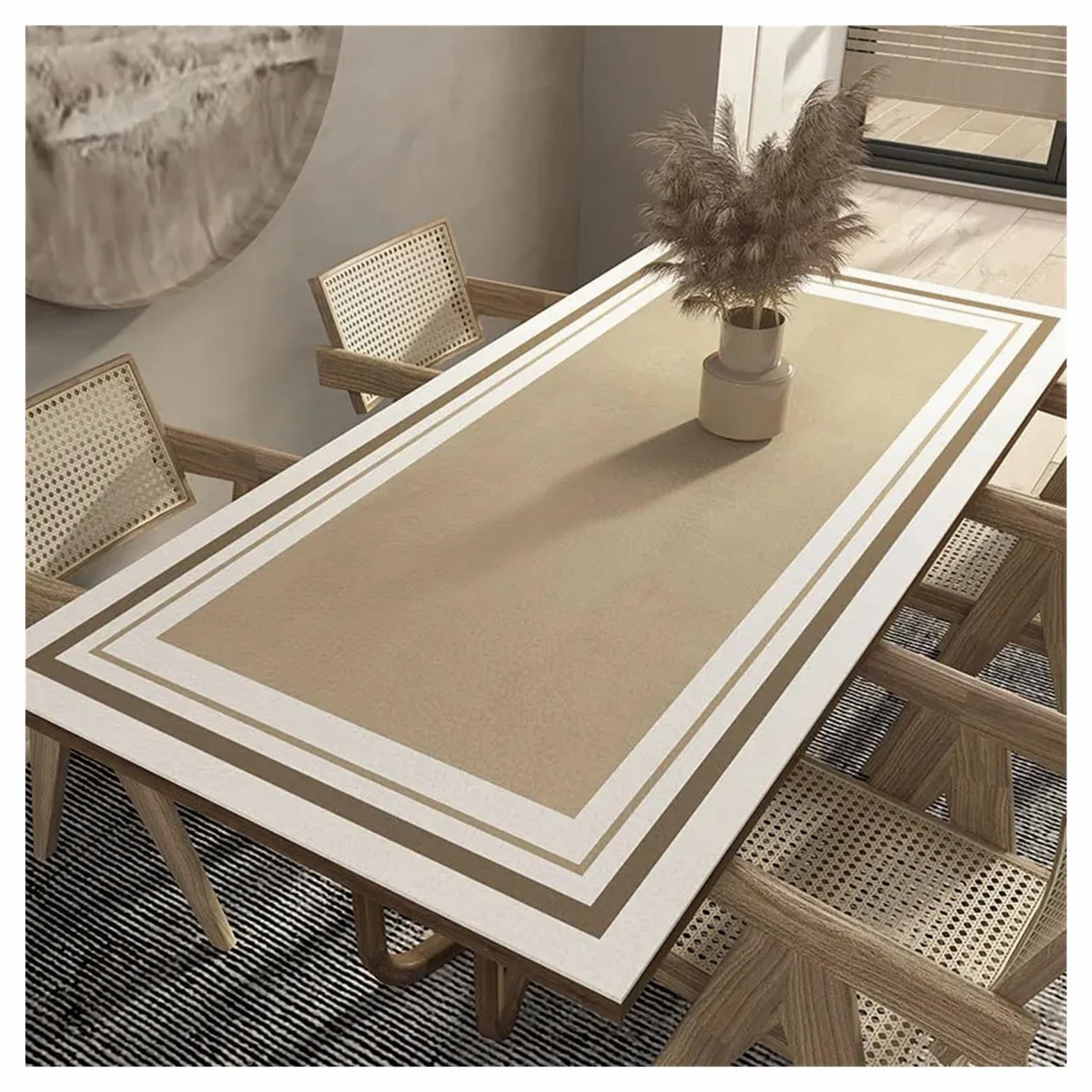 Tappetino da scrivania in pelle Tovaglia in pelle vintage, impermeabile, termoisolante, facile da pulire, decorazione for la casa(Color 7,60 * 120cm)
