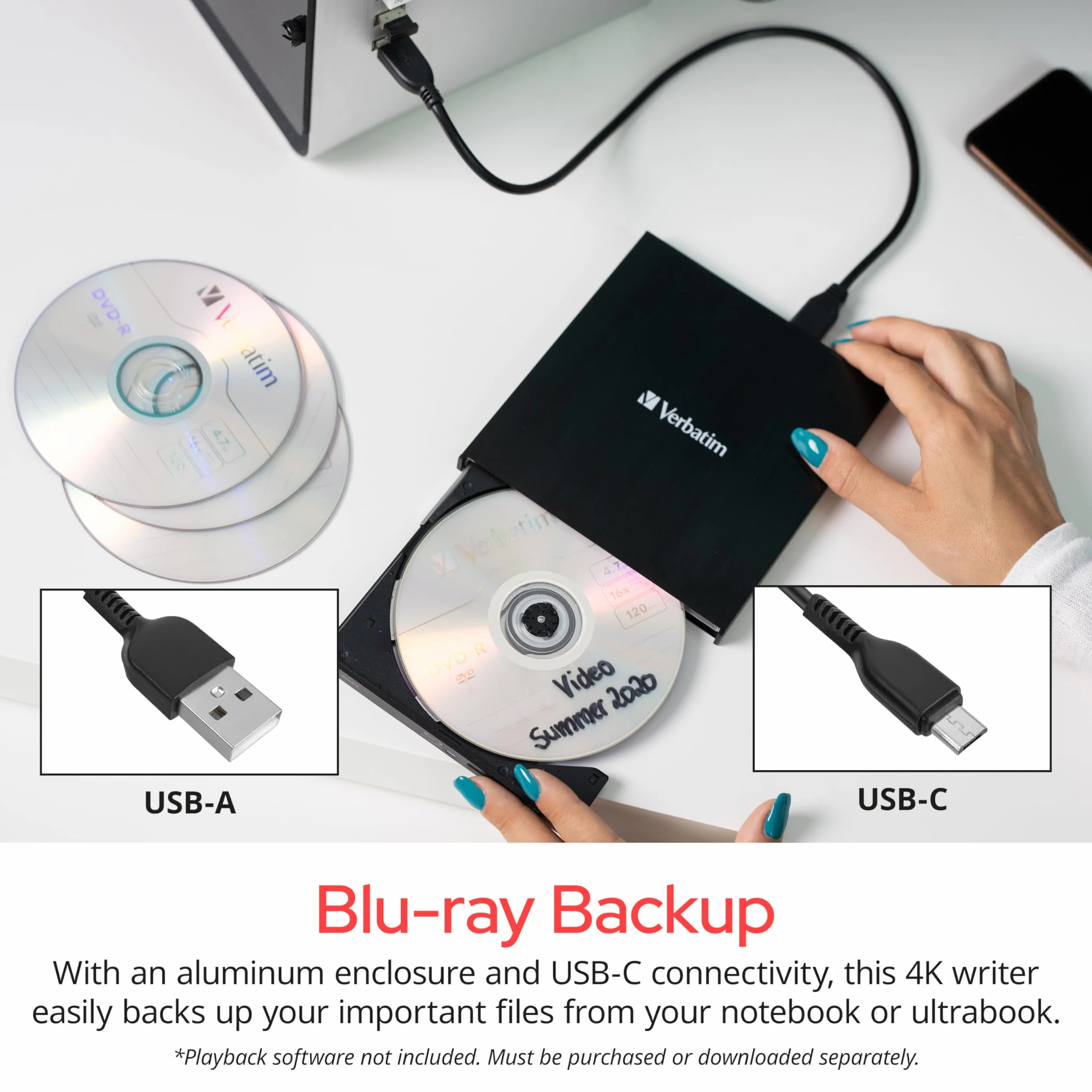 Verbatim 43888 optical disc drive Blu-Ray DVD Combo Black