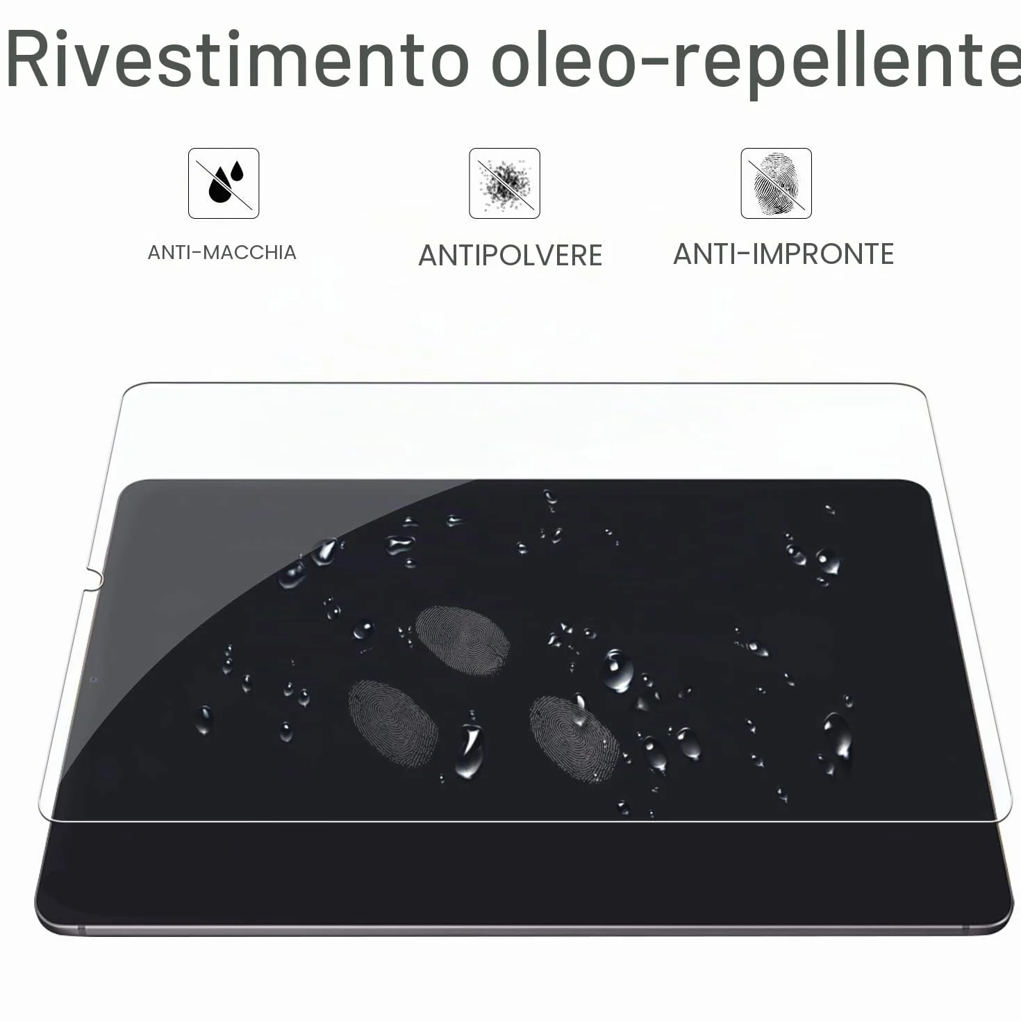 Custodia Compatibile Samsung Galaxy Tab S6 Lite 10.4 2024/2022/2020 SM-P610N/P615N con Vetro Temperato, Leggero, Supporto in Pelle PU, Nero