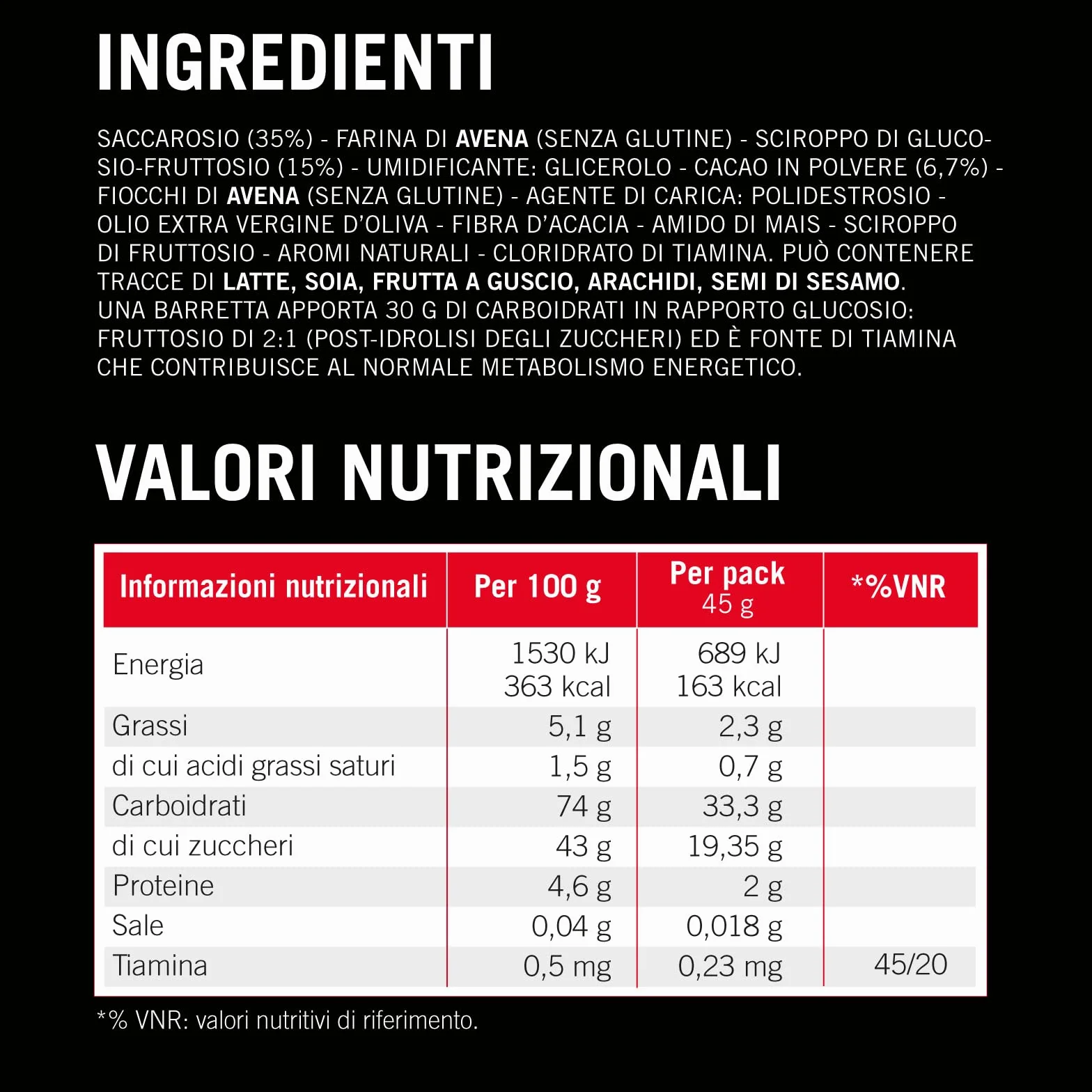 Enervit Carbo Bar C2:1PRO Brownie Barrette Energetiche 12x45g Senza Glutine Vegan