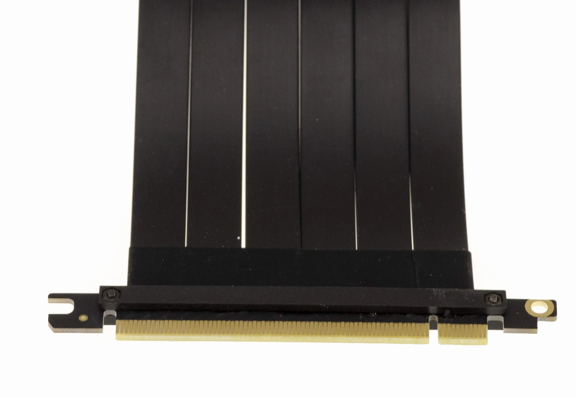 KALEA-INFORMATIQUE Riser di espansione per porta PCI Express x16 a porta PCIe x16 con cavo a nastro flessibile, schermato, compatibile con PCIe 3.0. Lunghezza totale 23 cm, angolo di 90 gradi