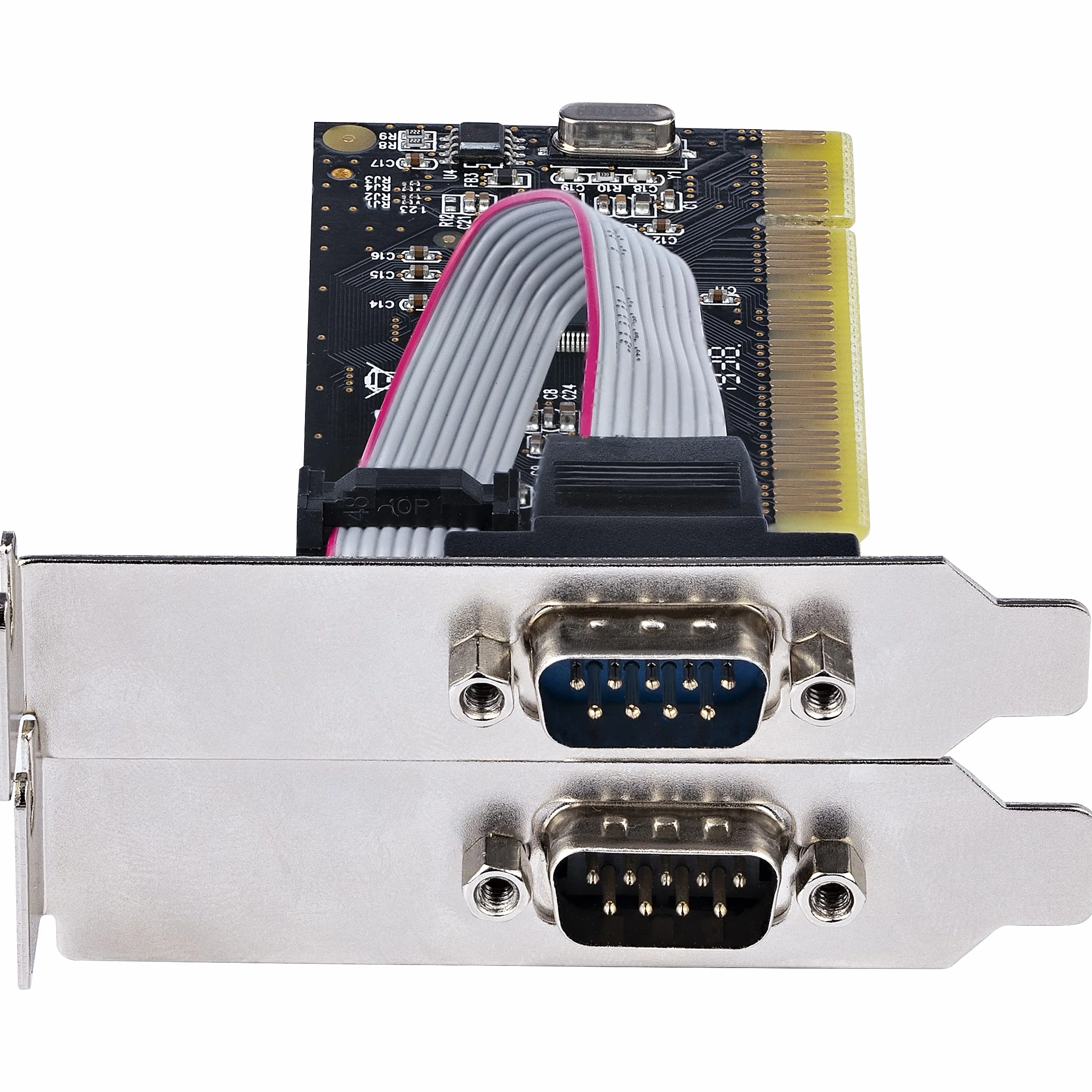 StarTech.com Scheda seriale PCI RS232 a 2 porte - Scheda di espansione/controller seriale PCI a doppia porta seriale DB9 - Staffe standard (installate) e a basso profilo - Windows/Linux (PCI2S5502)