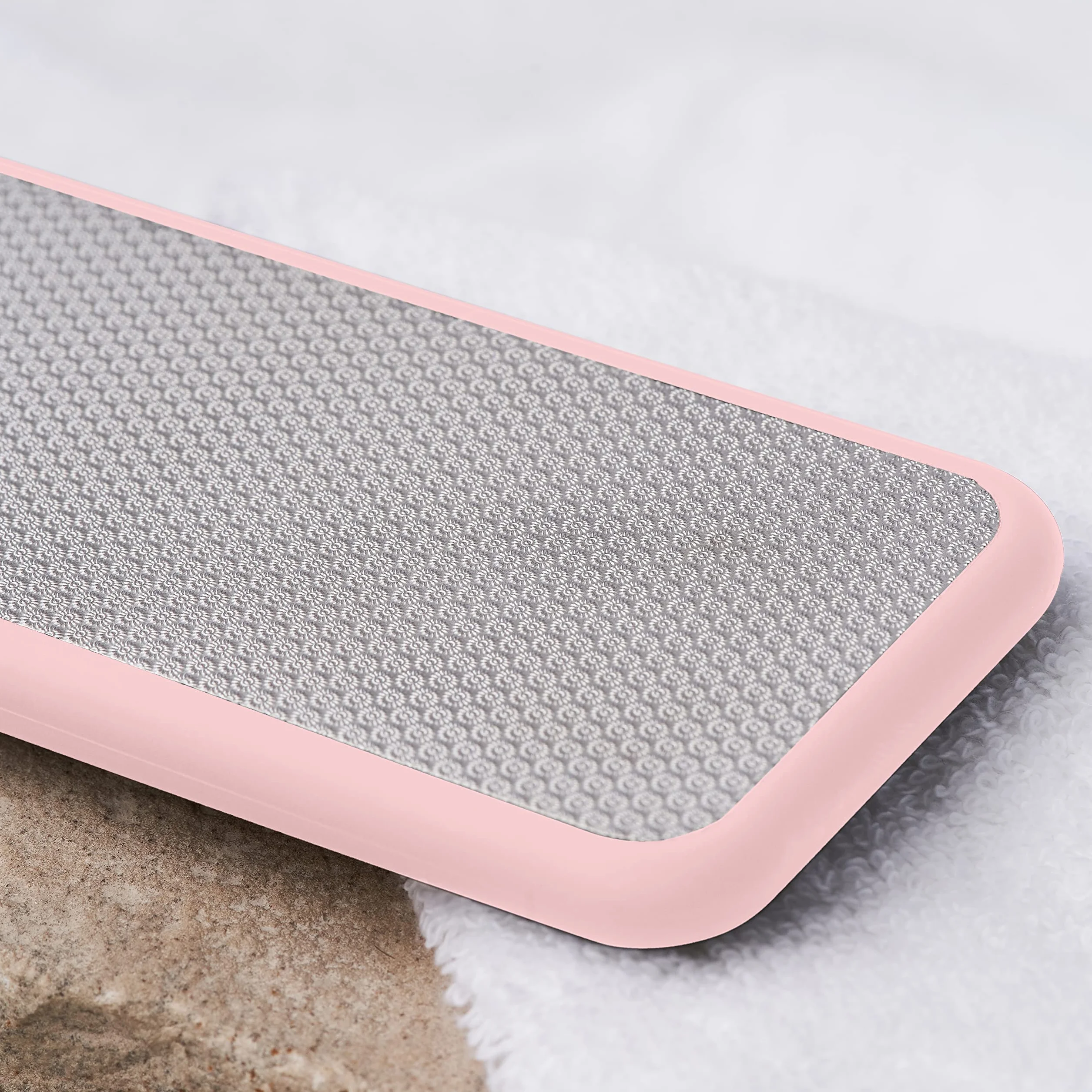 Lima per piedi professionale in acciaio inox laser-cut 3 in 1 con mini raspa integrata e manico ergonomico