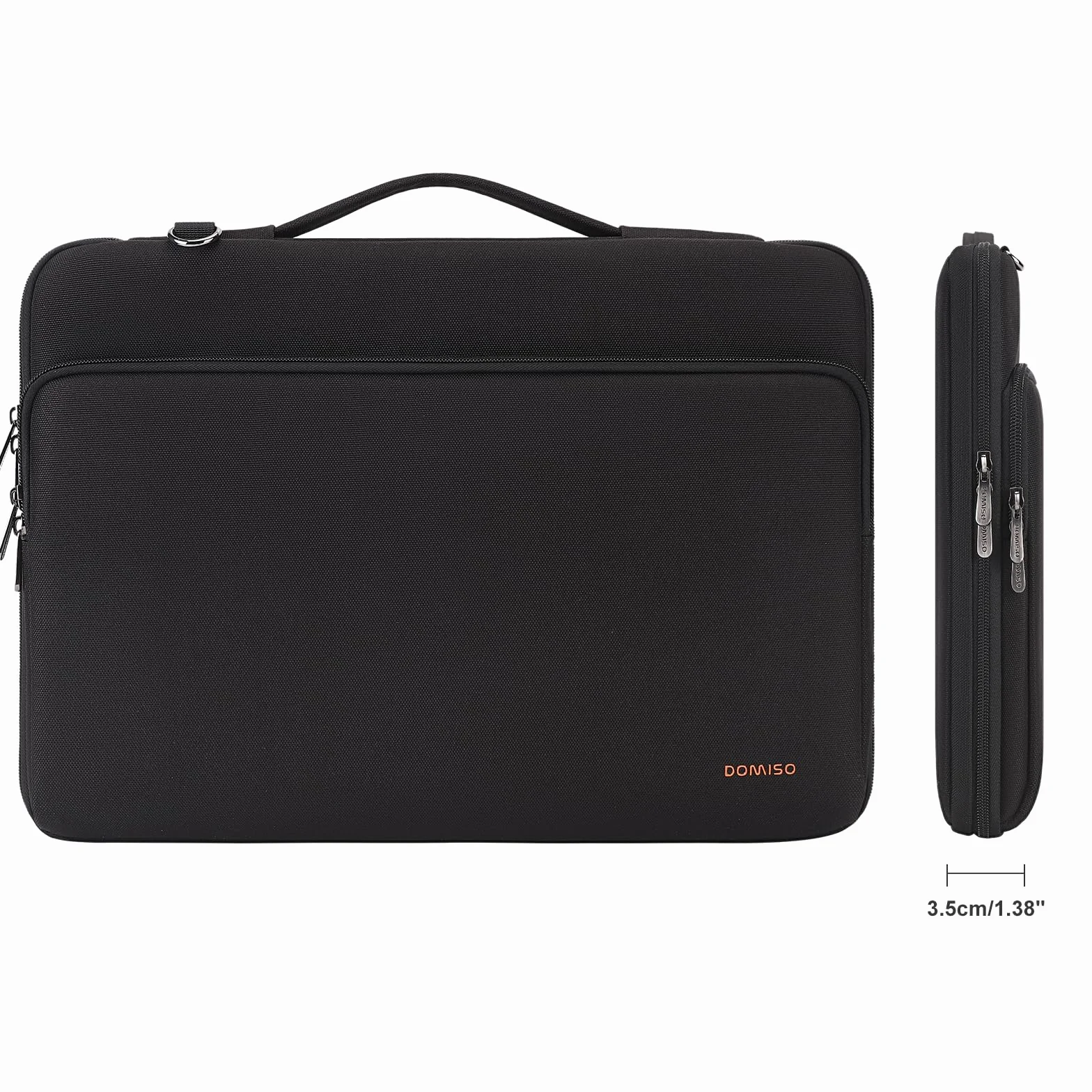 DOMISO 15.6 pollici Custodia Borsa Impermeabile Notebook Portatile Borsa Sleeve Custodia PC Portatile Compatibile con 15.6" HP 15/Lenovo IdeaPad S510/ThinkPad E575/Dell Alienware 15/XPS 15,Nero