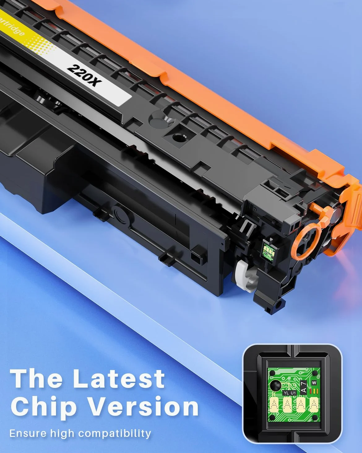 INK4U 220A Cartuccia Toner (Chip Recente) Compatibili per HP 220A 220X | Toner con Color Laserjet Pro 4202dn 4302fdn MFP 4302dw 4302fdw 4202dw 4202dn 4302fdn (W2200A W2201A W2202A W2203A)