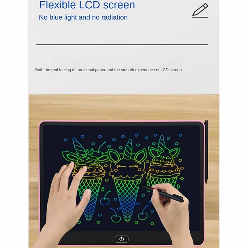Tavoletta da Scrittura LCD a Colori 16 Pollici Tavoletta da Disegno Elettronica Doodle Board Blu