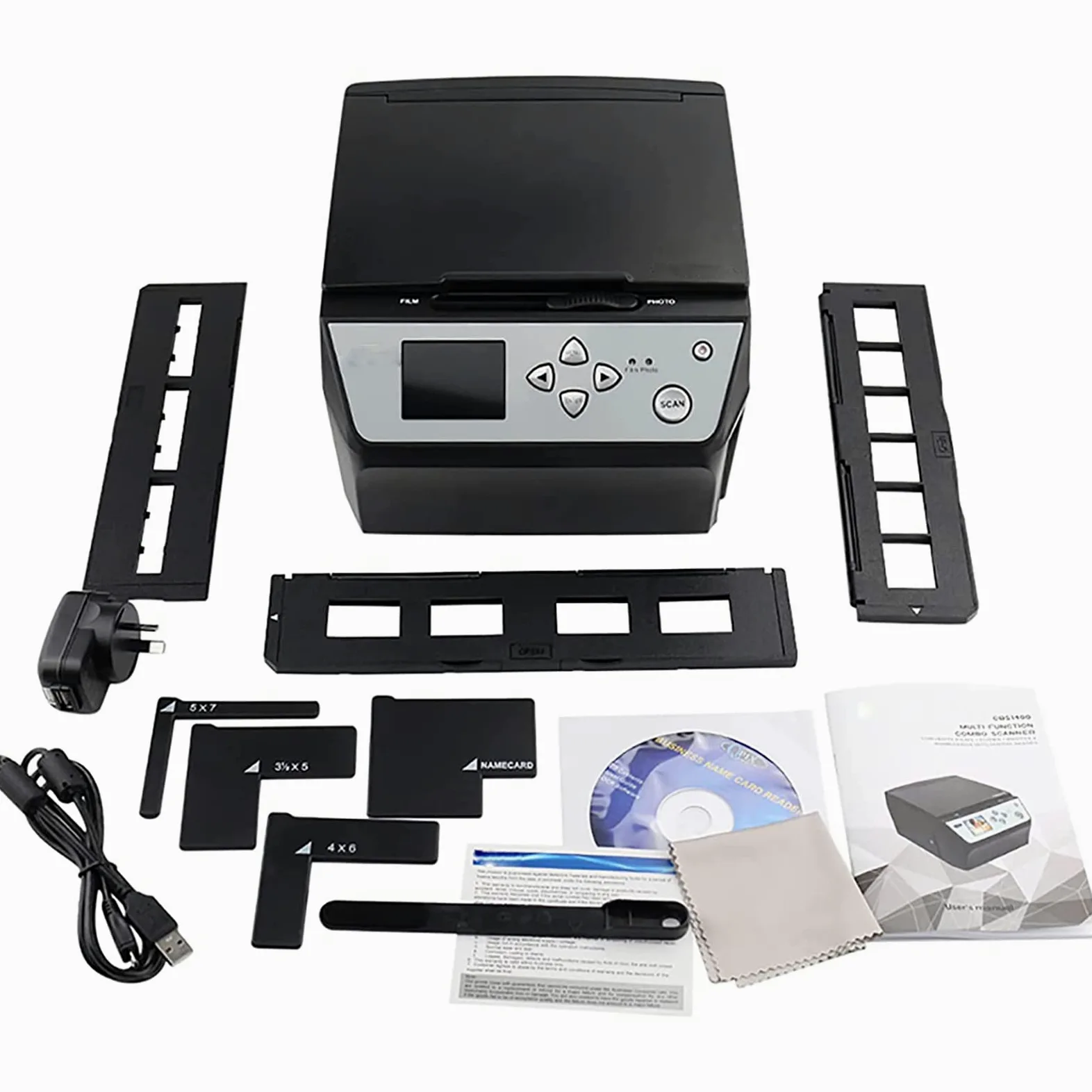 Scanner per film, ad alta risoluzione da 22 MP per 135 pellicole e diapositive da 35 mm, converte negativi in foto digitali JPG, uscita USB supportata