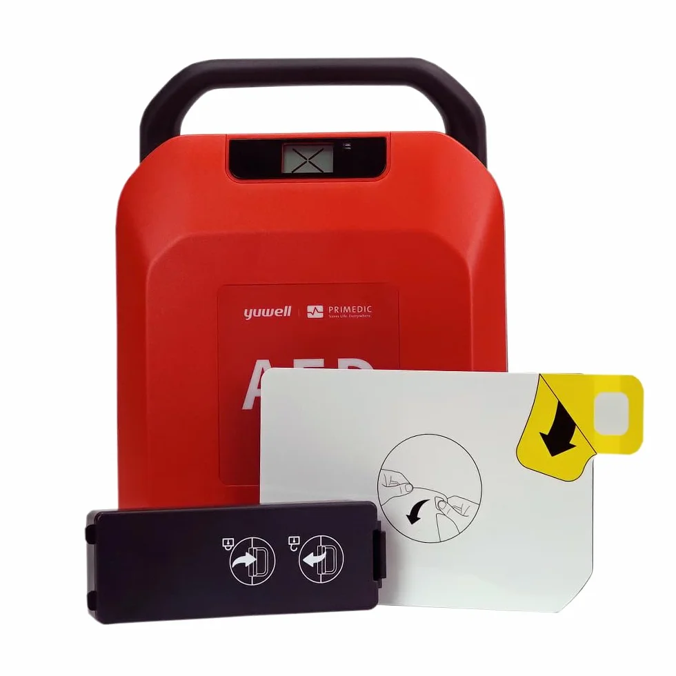 Primedic HeartSave YA Defibrillatore, Automatico, 8 Anni Garanzia, Inglese/Tedesco/Francese/Italiano