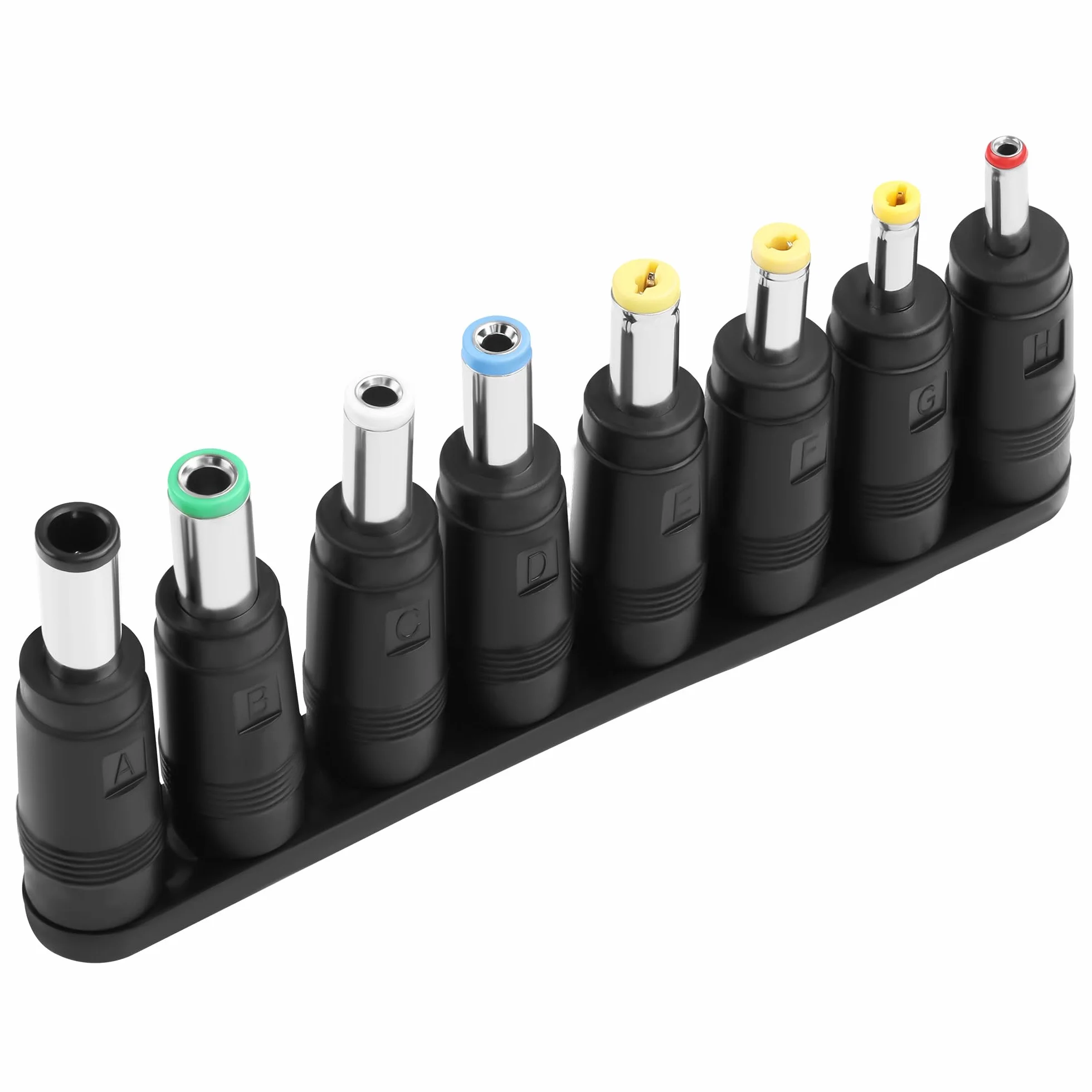 DC 5521 - Set di adattatori da presa a 8 connettori universali DC Power Connector per laptop, router, elettronica (5,5 x 2,5/4,0 x 1,7/3,5 x 1,35/3,0 x 1,1/2,5 x 0,7/Micro USB/Solder-Free Plug