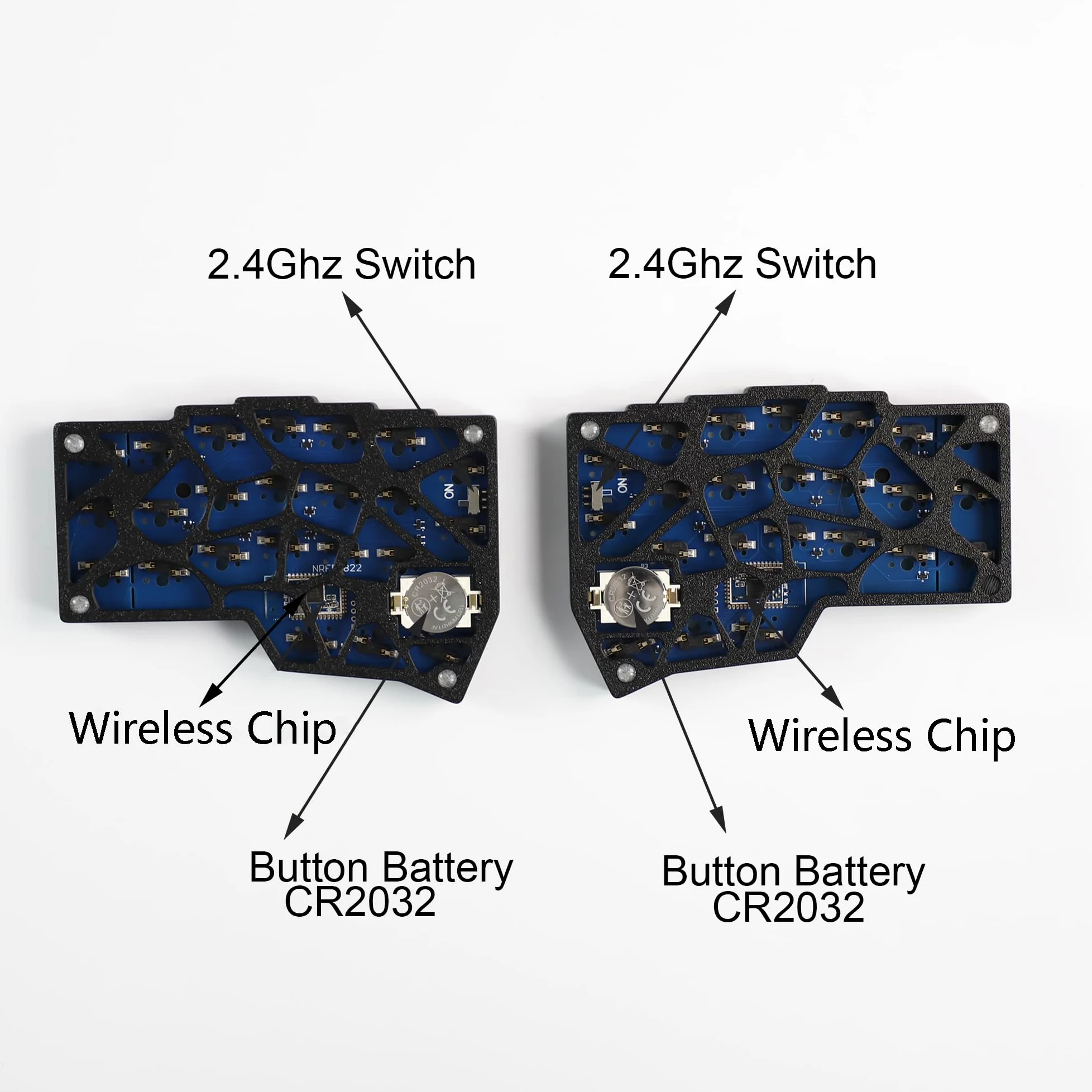 YMDK Corne V4 Tastiera Wireless Split 2.4Ghz 46 Tasti Ergonomico Hotswappable Layout 40% Flacone in Resina 3D Tutti I Tasti Programmabili Mini Kit Tastiera Da Gioco Indipendente