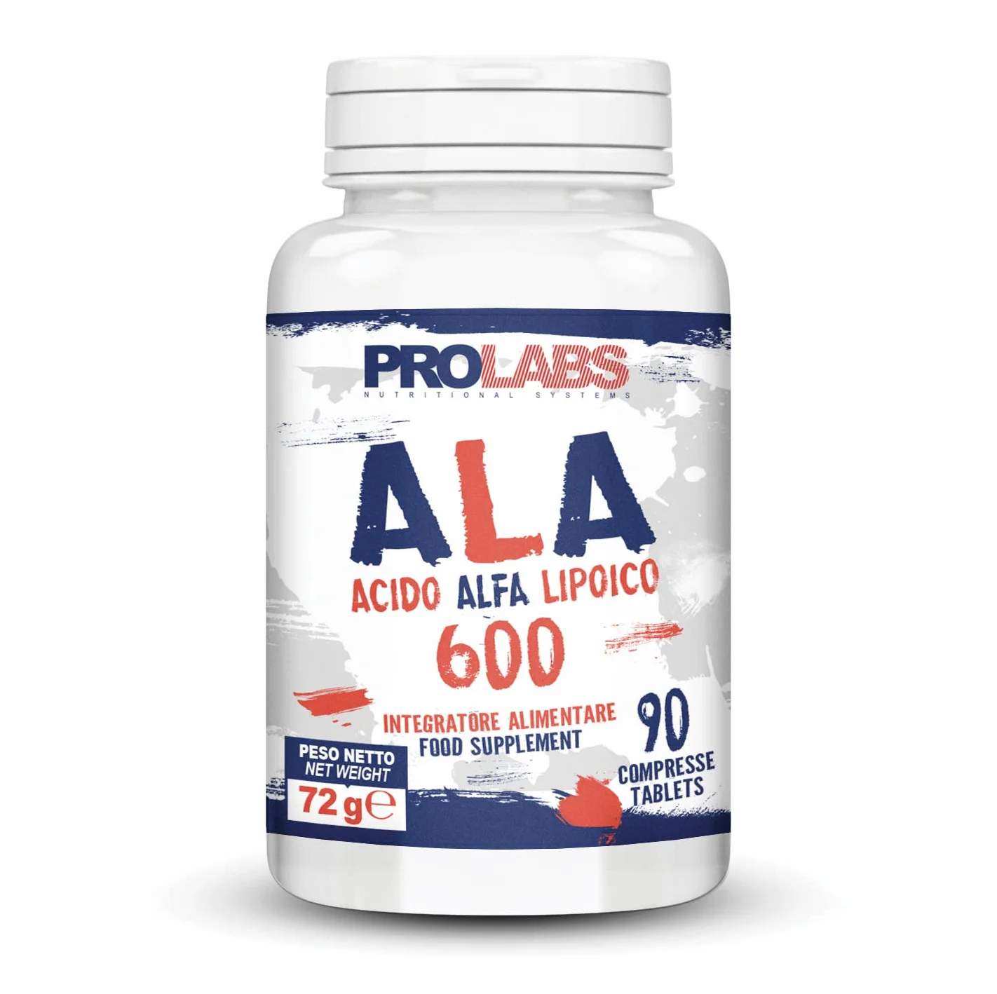 PROLABS Acido Alfa Lipoico ALA 600 mg 90 Compresse Antiossidante Vegan