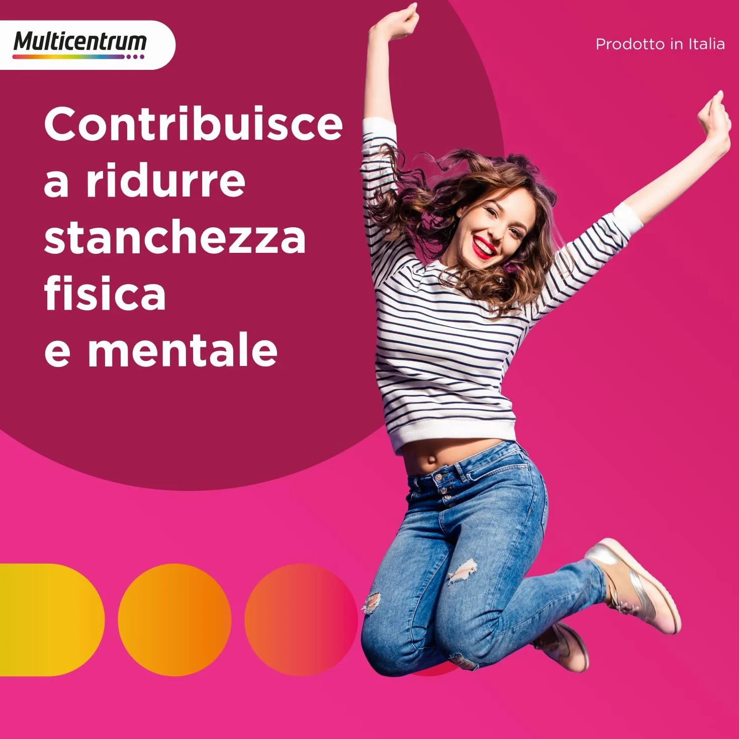 Multicentrum Corpo & Mente Boost Magnesio Integratore Alimentare adulti 30 bustine