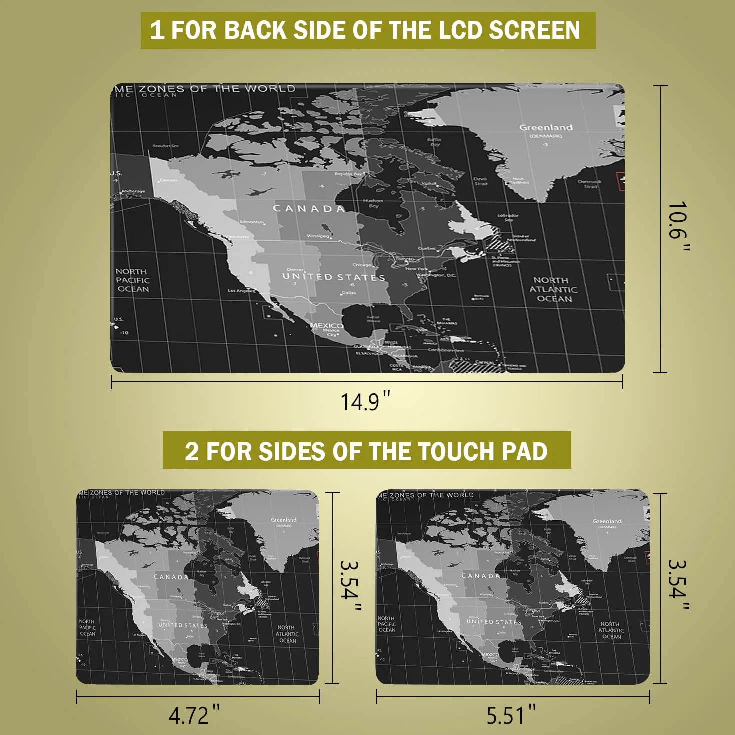 icolor Adesivo per laptop in vinile, pellicola protettiva autoadesiva per notebook da 13" 13,3" 14" 15" 15,4" 15,6 pollici, pellicole protettive per laptop, adesivi decorativi autoadesivi, protezione