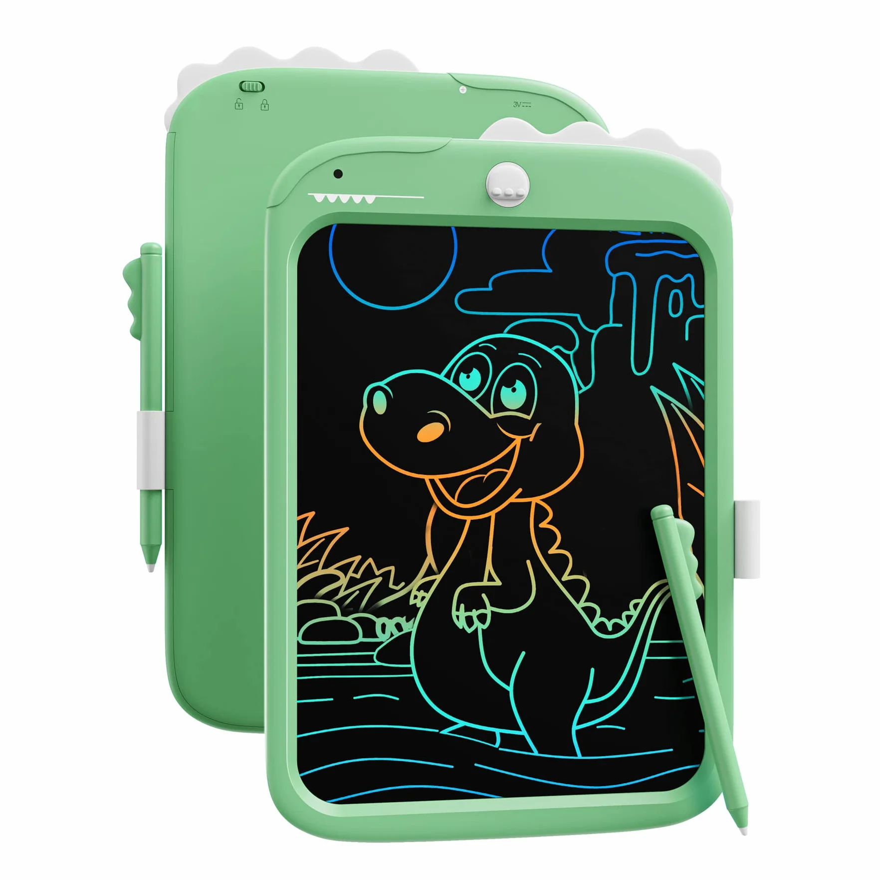 Lavagna LCD Giocattolo Unicorno 10 Pollici Blocco da Disegno Portatile Regalo Educativo Bambini 3-7 Anni Verde