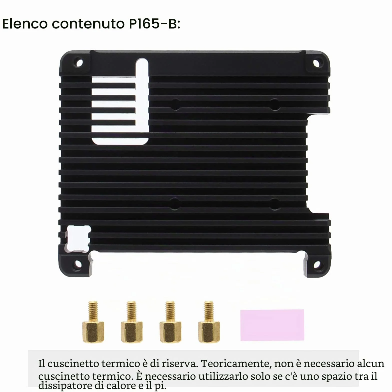 Geekworm Raspberry Pi 4 11 mm Embedded Dissipatore (P165-B), Raspberry Pi 4B Dissipatore di Calore/Radiatore per Raspberry Pi 4 Modello B & Pi 4 Scheda di Espansione Supporto POE Estensione