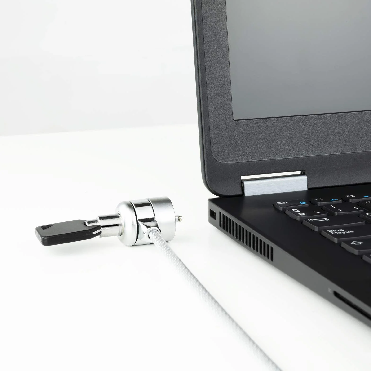 TOOQ TQCLKC0025 - Cavo di sicurezza per laptop con chiave, argento, 1,5 metri