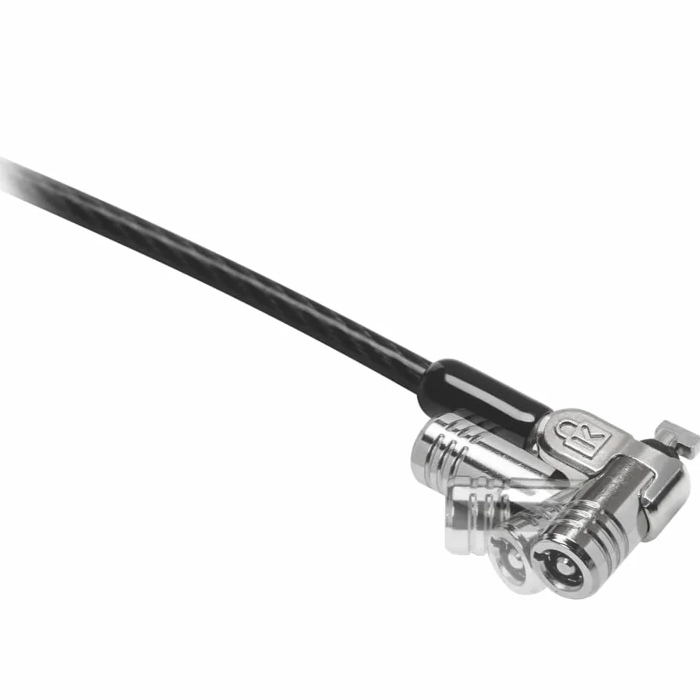Kensington K65020EU MicroSaver 2.0 Cavo di Sicurezza per Computer in Carbonio, Ultra-Resistente al Taglio con Meccanismo di Chiusura T-Bar e Testina Spessa 10 mm - Lunghezza 1.8m