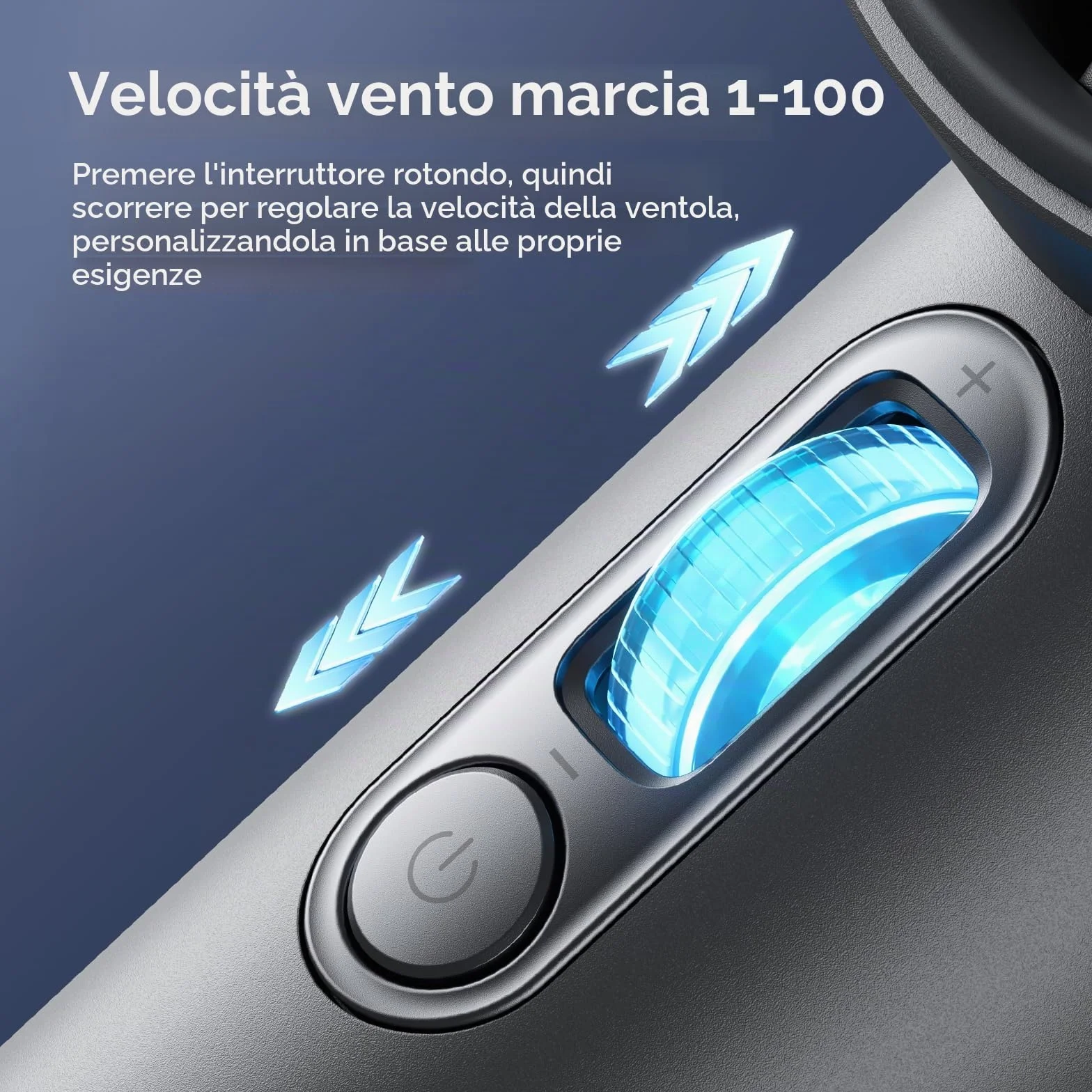 JISULIFE Ventilatore Portatile a Mano,Mini Turbo Ventilatore Regolabile in Velocità(1-100),Batteria Ricaricabile da 5000mAh Con Corpo in Metallo,Display Digitale,Viaggi/Campeggio/All'aperto-Grigio