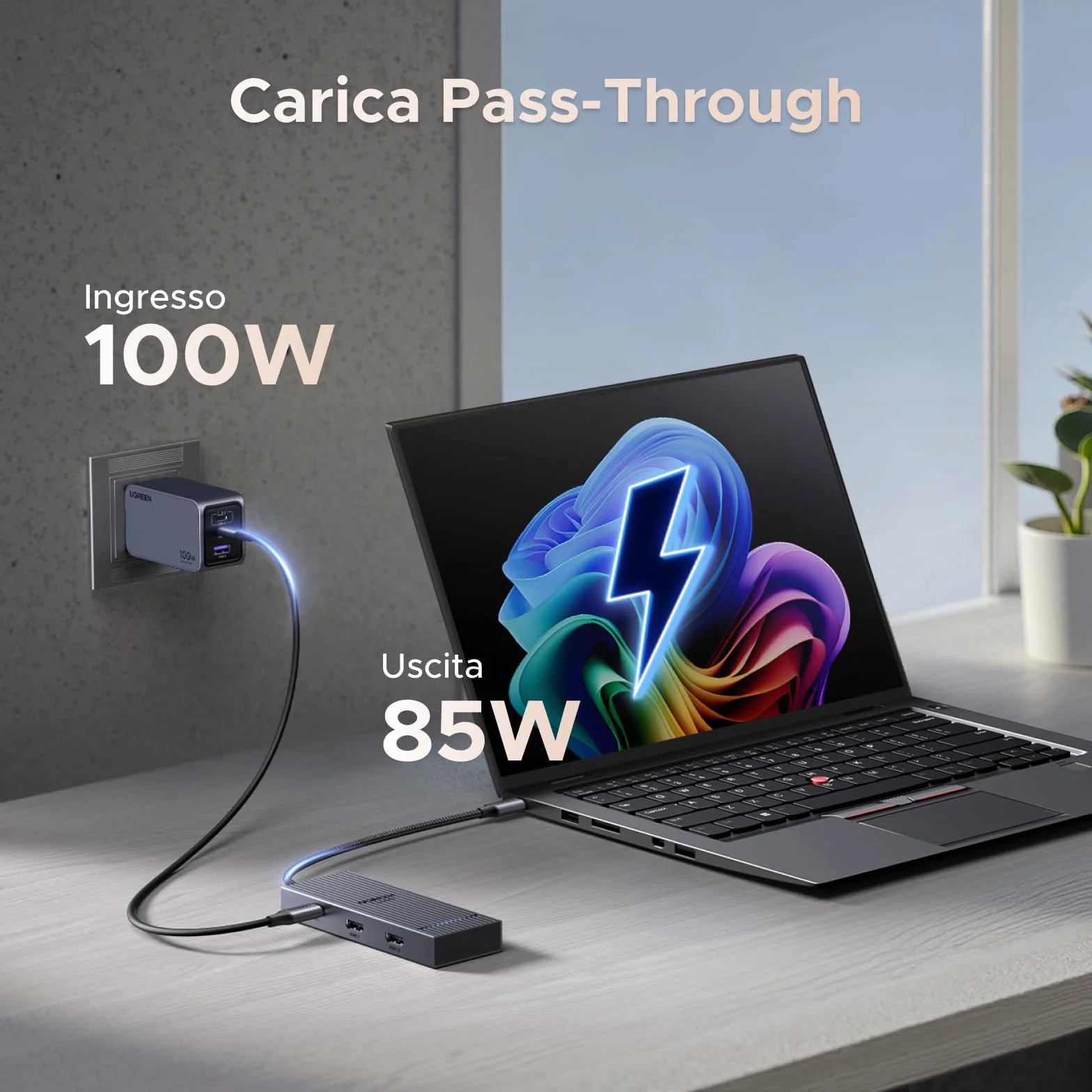 UGREEN Revodok Pro 207 10Gbps Hub USB C Doppio HDMI 4K 60Hz PD 100W Adattatore Type C 3.2 Docking Station 7 In 1 Dock Compatibile con Surface 10 XPS 15 13