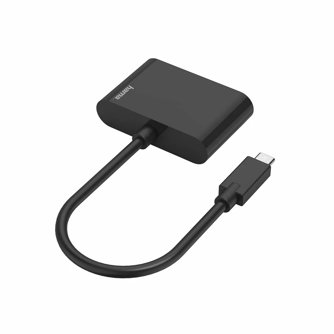 Hama Adattatore USB-C a VGA e HDMI femmina (adattatore video con cavo, HDMI e VGA a USB C, convertitore audio video, Ultra HD 4K per PC, notebook)