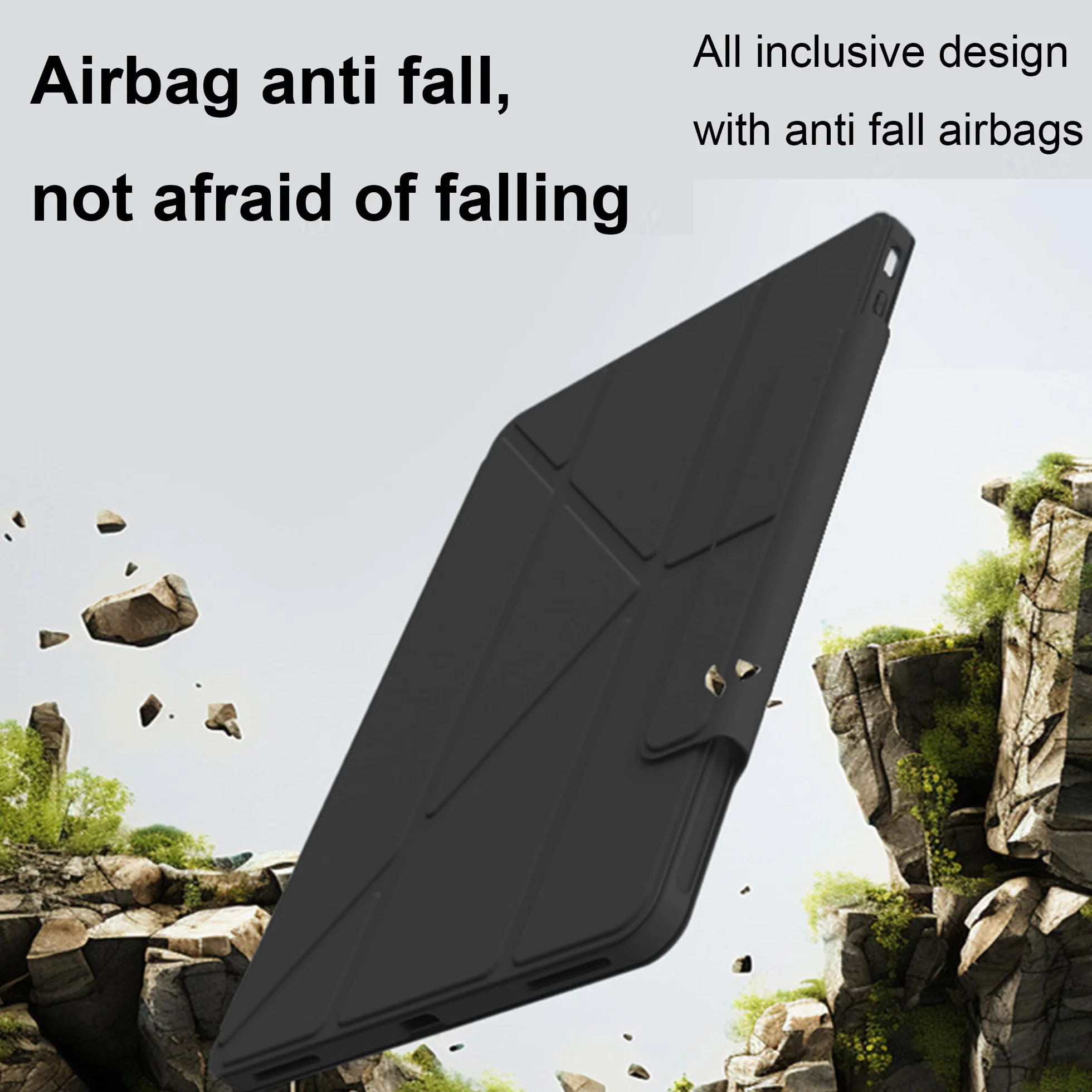 Cover per RedMagic Astra 9", Funzione Stand Verticale, Anti-Goccia, Custodia Protettiva Antiurto per RedMagic Astra 9" - Nero