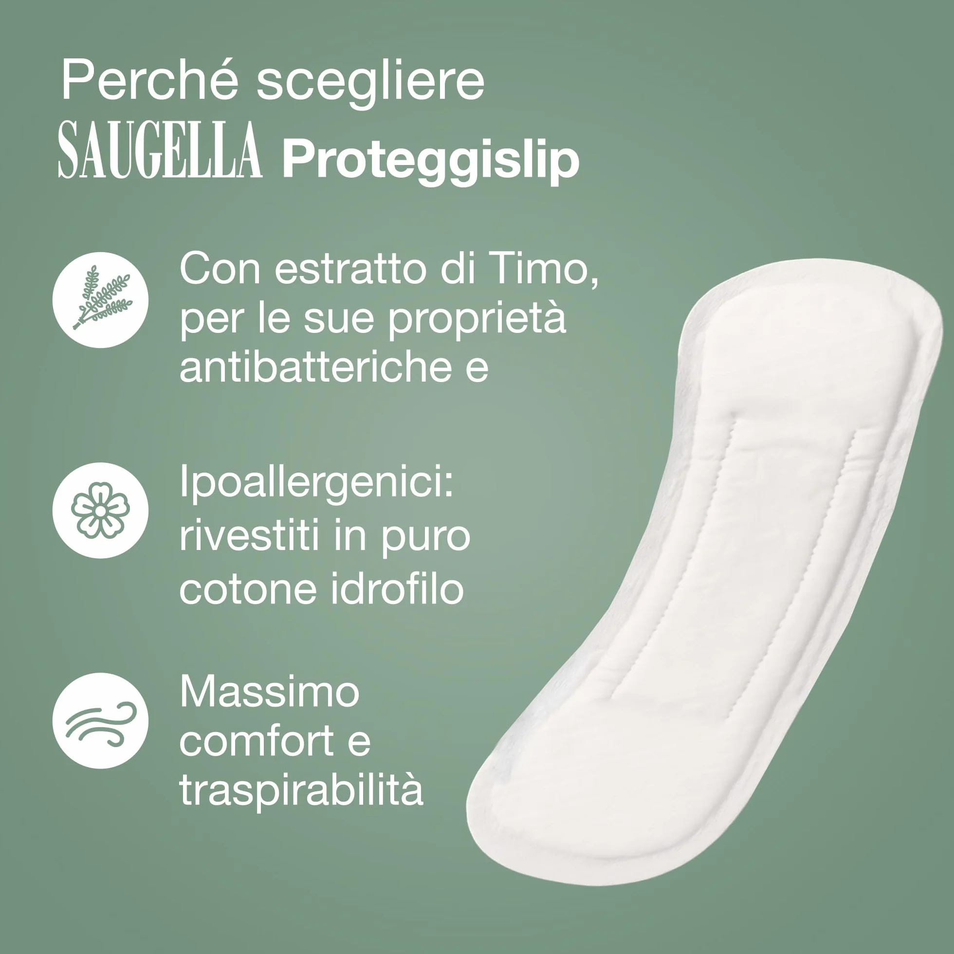 Saugella Assorbenti Cotton Touch Salvaslip 160 Proteggislip Sottili Antibatterica Antiodore Lenitiva