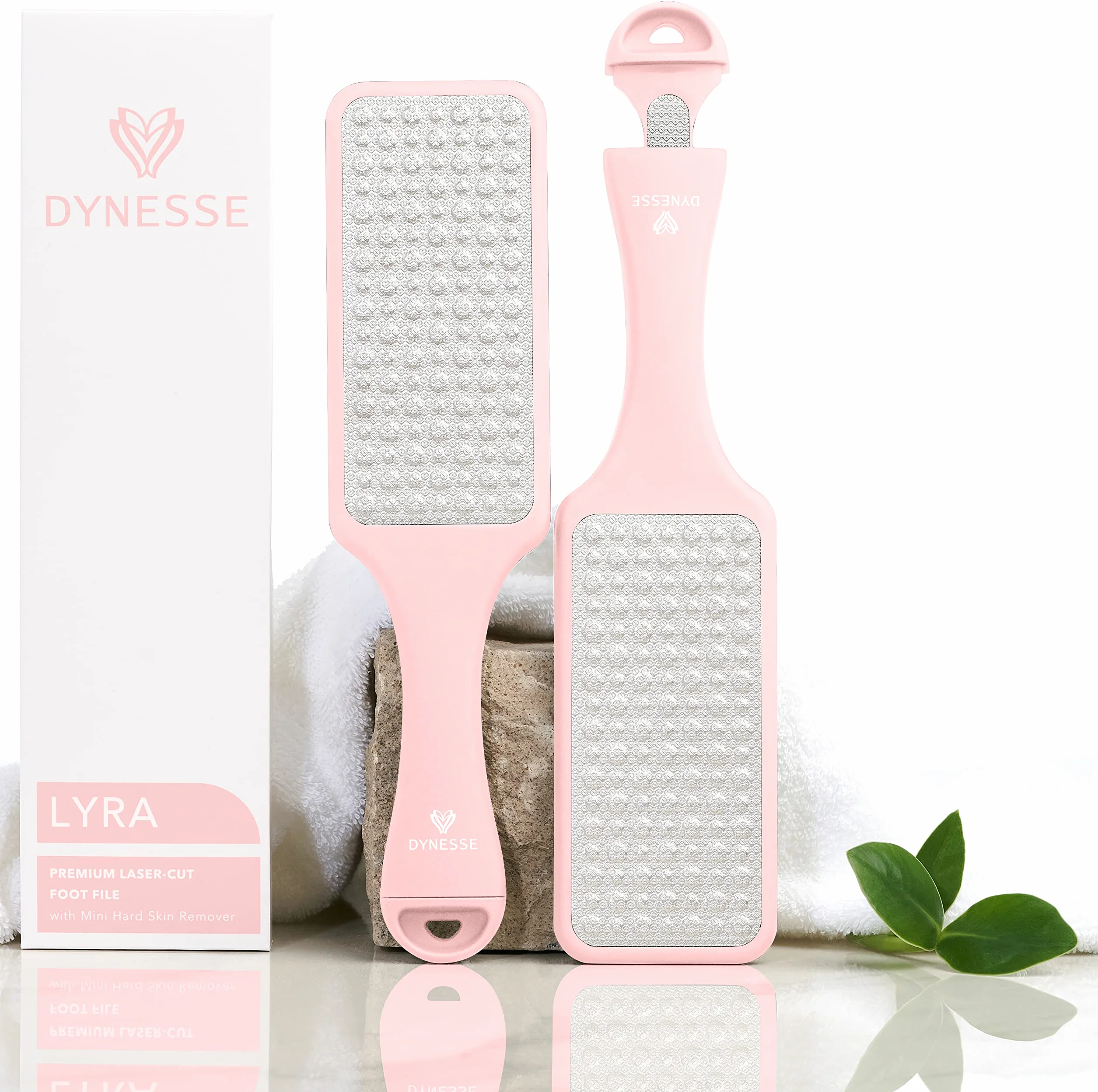 Lima per piedi professionale in acciaio inox laser-cut 3 in 1 con mini raspa integrata e manico ergonomico