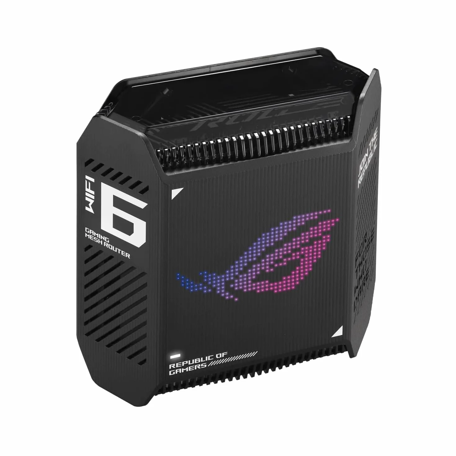 ASUS ROG Rapture GT6 - Mesh WiFi 6 Triple Band, Per Modem Operatore e ONT, Copertura fino a 540 m², Porta 2,5 G, Accelerazione di gioco, RangeBoost Plus, 5,9 GHz, Sicurezza di rete, 1 pezzo, Nero