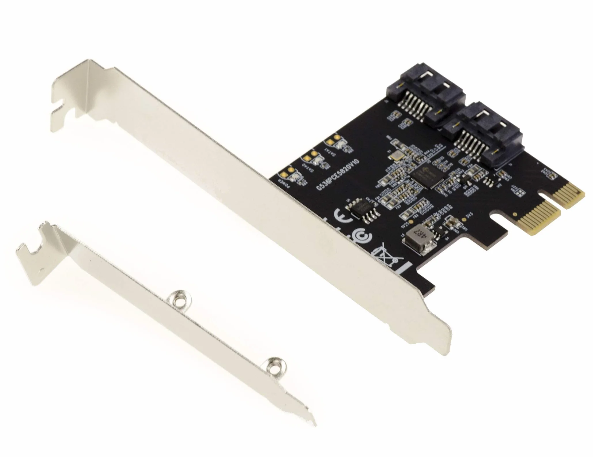 KALEA-INFORMATIQUE Scheda controller PCI Express da PCIe tipo 3.0 a SATA a 2 porte con chipset JMB582 ad alto e basso profilo